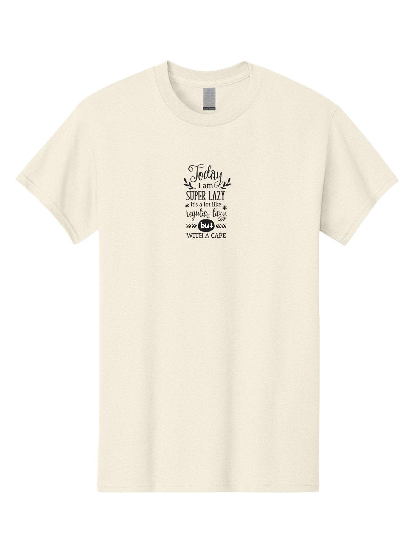 Today-I-Am-Super-Lazy Men'S Graphic Tee, 100% Cotton, Comfortable Casual Summer Wear, Machine Washable, Funny Quote, Lazy Day, Humorous Saying, Witty Phrase, Sarcastic Humor, Cape, Lazy With A Twist, Playful Text, Amusing Graphic Aad263 13