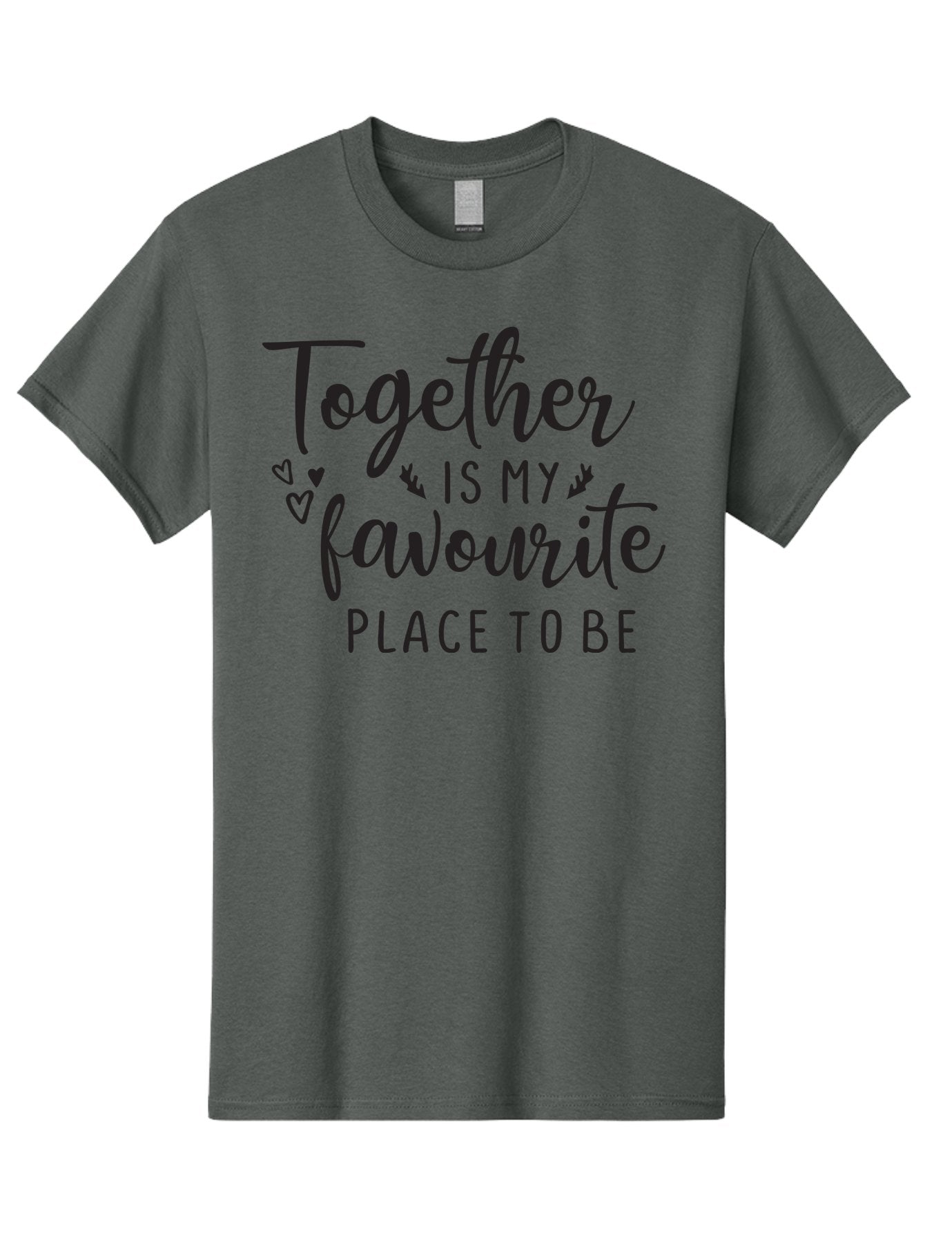 Together-Is-My-Favourite-Place-To-Be Men'S Graphic Tee, 100% Cotton, Comfortable Casual Summer Wear, Machine Washable, Together Forever, Love Quotes, Couple Goals, Romantic Quotes, Heartwarming Phrases, Togetherness, Relationship Quotes, Aad265 13