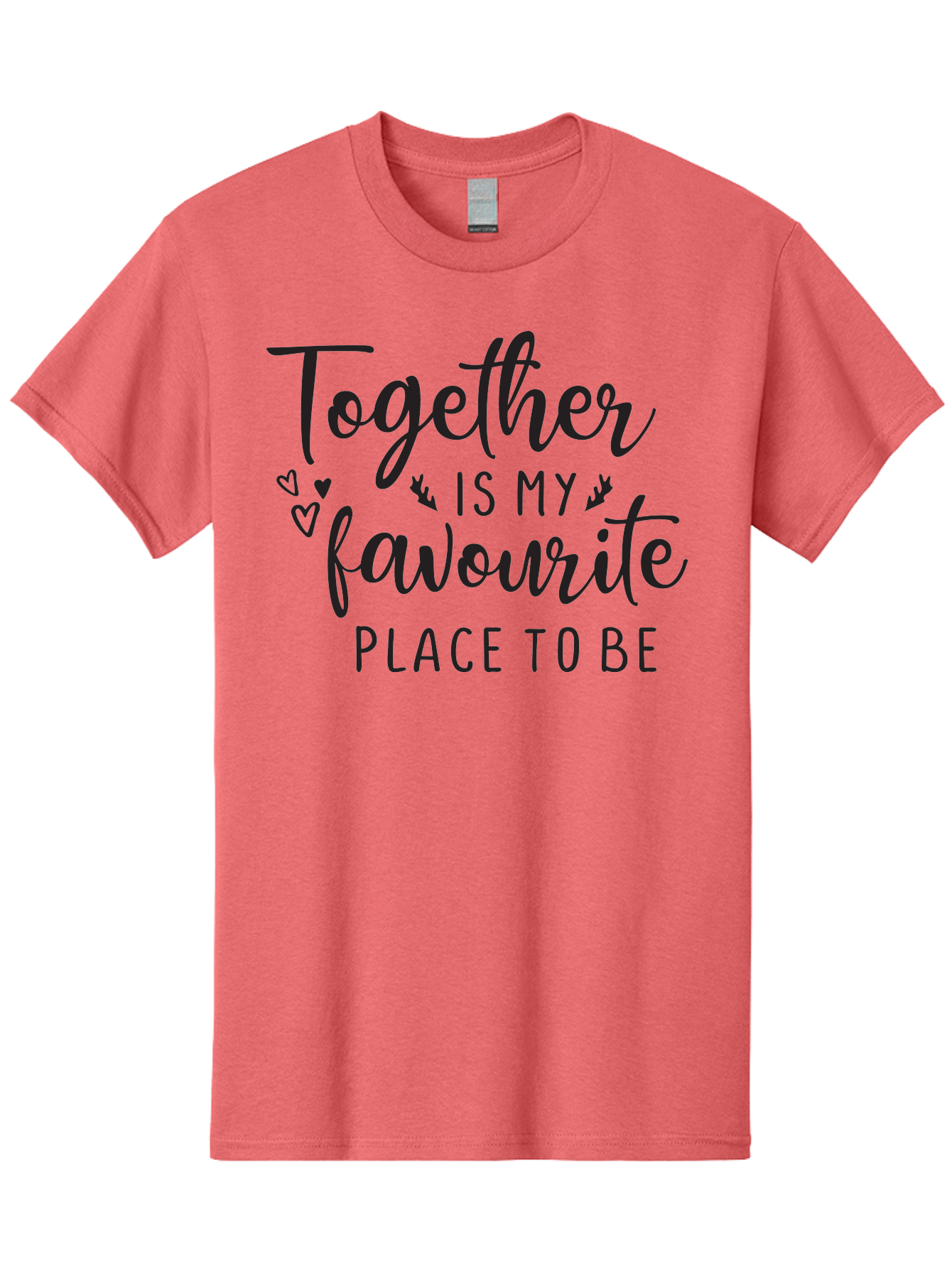 Together-Is-My-Favourite-Place-To-Be Men'S Graphic Tee, 100% Cotton, Comfortable Casual Summer Wear, Machine Washable, Together Forever, Love Quotes, Couple Goals, Romantic Quotes, Heartwarming Phrases, Togetherness, Relationship Quotes, Aad265 15