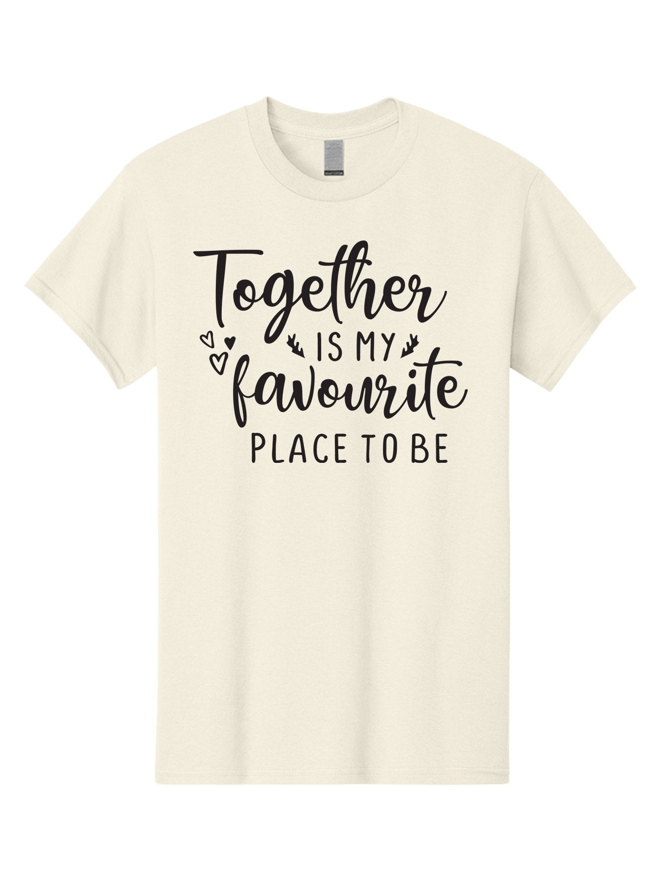 Together-Is-My-Favourite-Place-To-Be Men'S Graphic Tee, 100% Cotton, Comfortable Casual Summer Wear, Machine Washable, Together Forever, Love Quotes, Couple Goals, Romantic Quotes, Heartwarming Phrases, Togetherness, Relationship Quotes, Aad265 15