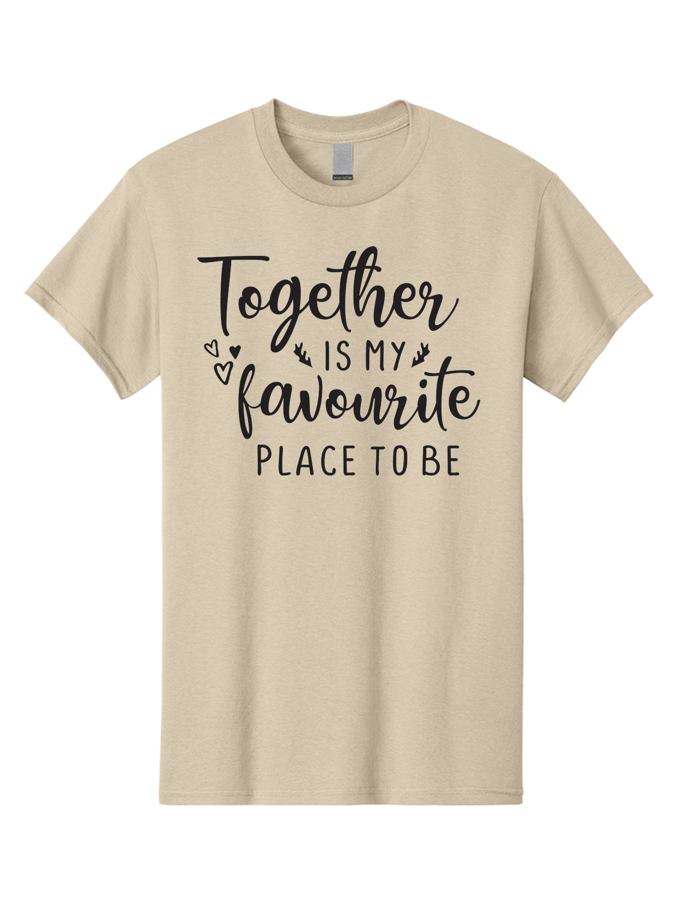 Together-Is-My-Favourite-Place-To-Be Men'S Graphic Tee, 100% Cotton, Comfortable Casual Summer Wear, Machine Washable, Together Forever, Love Quotes, Couple Goals, Romantic Quotes, Heartwarming Phrases, Togetherness, Relationship Quotes, Aad265 27