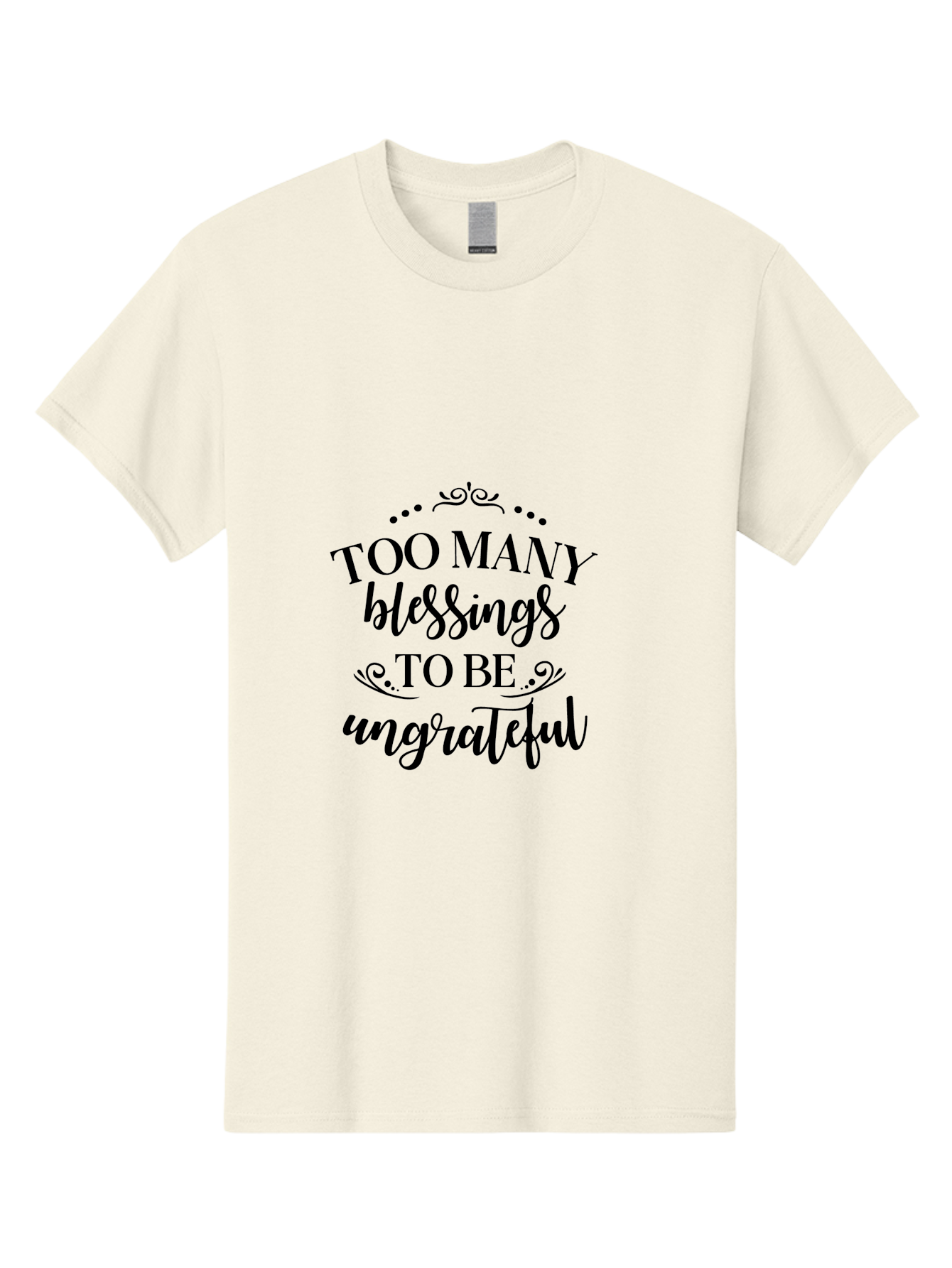 Too-Many-Blessings Men'S Graphic Tee, 100% Cotton, Comfortable Casual Summer Wear, Machine Washable, Inspirational Quote, Gratitude, Positivity, Blessings, Motivational Phrase, Too Many Blessings To Be Ungrateful, Black Text On Green Aad266 27