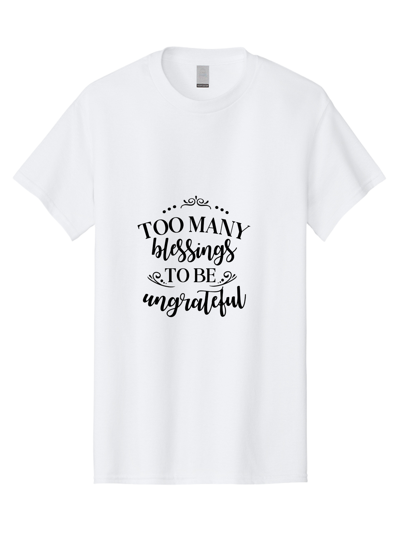 Too-Many-Blessings Men'S Graphic Tee, 100% Cotton, Comfortable Casual Summer Wear, Machine Washable, Inspirational Quote, Gratitude, Positivity, Blessings, Motivational Phrase, Too Many Blessings To Be Ungrateful, Black Text On Green Aad266 17
