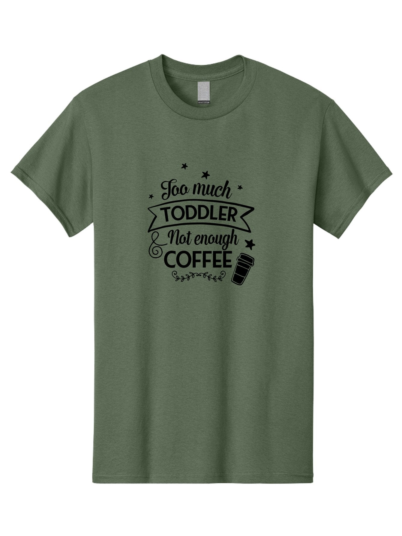 Too-Much-Toddler-Not-Enough-Coffee Men'S Graphic Tee, 100% Cotton, Comfortable Casual Summer Wear, Machine Washable, Funny Quote, Parenting Humor, Coffee Lover, Toddler Life, Mom Quote, Coffee Cup, Playful Design, Parenting Struggles, Aad267 13