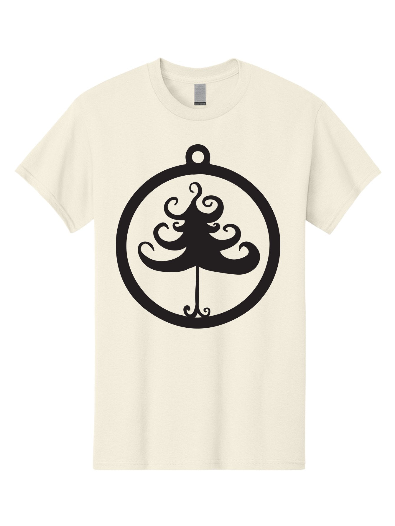 Tree-Of-Life-Logo Men'S Graphic Tee, 100% Cotton, Comfortable Casual Summer Wear, Machine Washable, Evenstar Symbol, Lord Of The Rings, Fantasy Emblem, Elegant Design, Ornate Tree, Mystical Icon, Symbolic Representation, Stylized Artwork, Aad269
