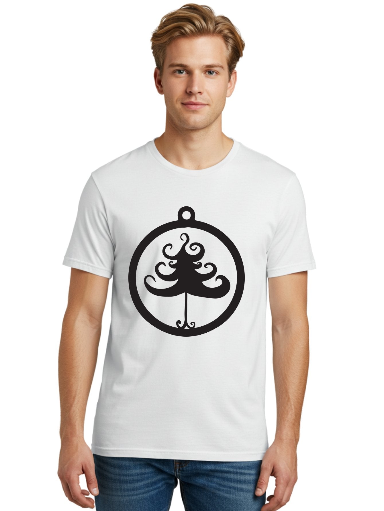 Tree-Of-Life-Logo Men'S Graphic Tee, 100% Cotton, Comfortable Casual Summer Wear, Machine Washable, Evenstar Symbol, Lord Of The Rings, Fantasy Emblem, Elegant Design, Ornate Tree, Mystical Icon, Symbolic Representation, Stylized Artwork, Aad269 22