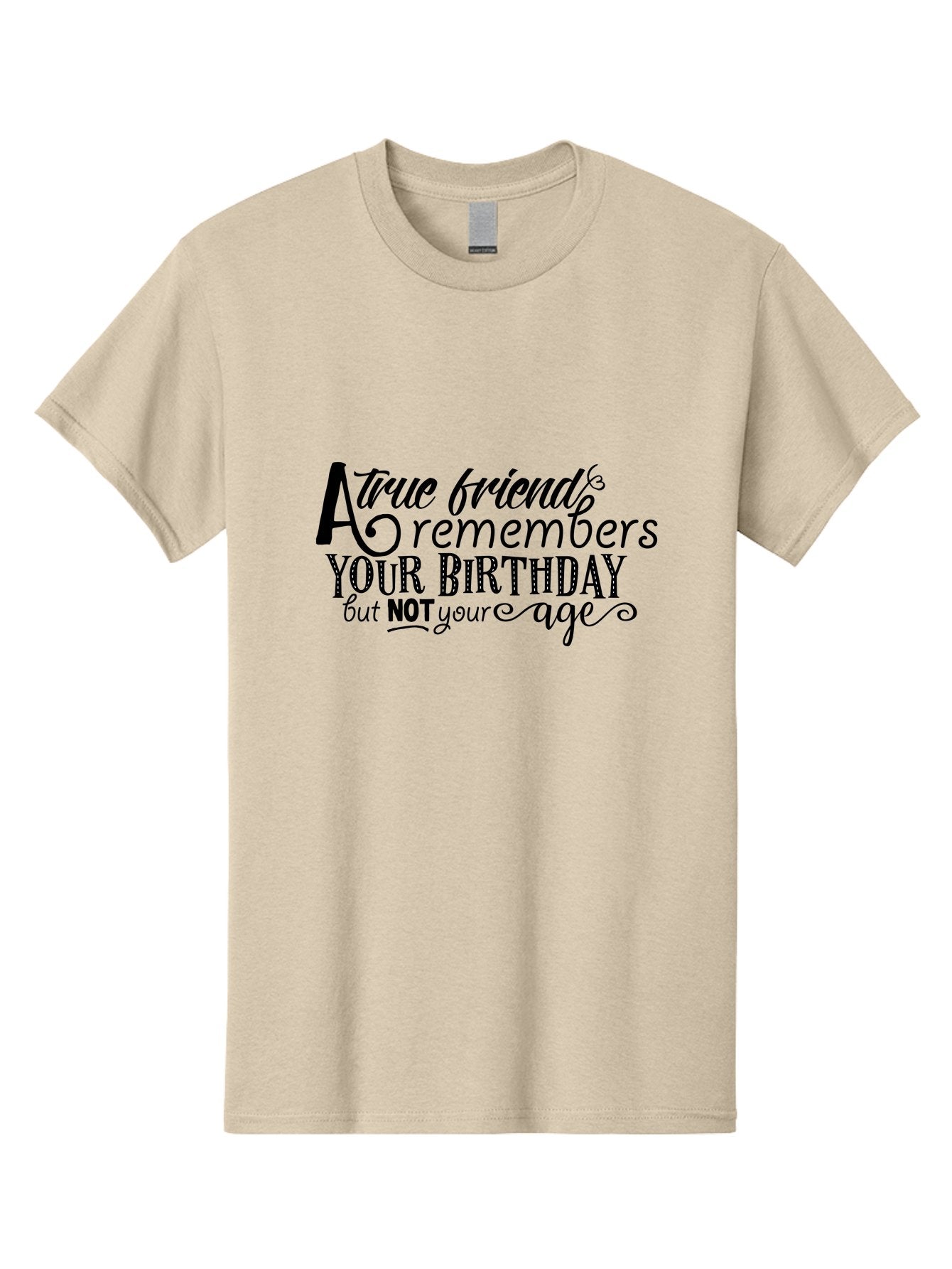 True-Friend Men'S Graphic Tee, 100% Cotton, Comfortable Casual Summer Wear, Machine Washable, Birthday Wishes, Friendship Quotes, Humorous Sayings, Inspirational Messages, Birthday Greetings, Funny Quotes, Friendship Goals, Motivational Quotes Aad271 7