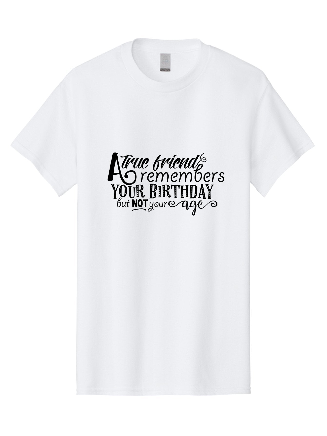 True-Friend Men'S Graphic Tee, 100% Cotton, Comfortable Casual Summer Wear, Machine Washable, Birthday Wishes, Friendship Quotes, Humorous Sayings, Inspirational Messages, Birthday Greetings, Funny Quotes, Friendship Goals, Motivational Quotes Aad271 4