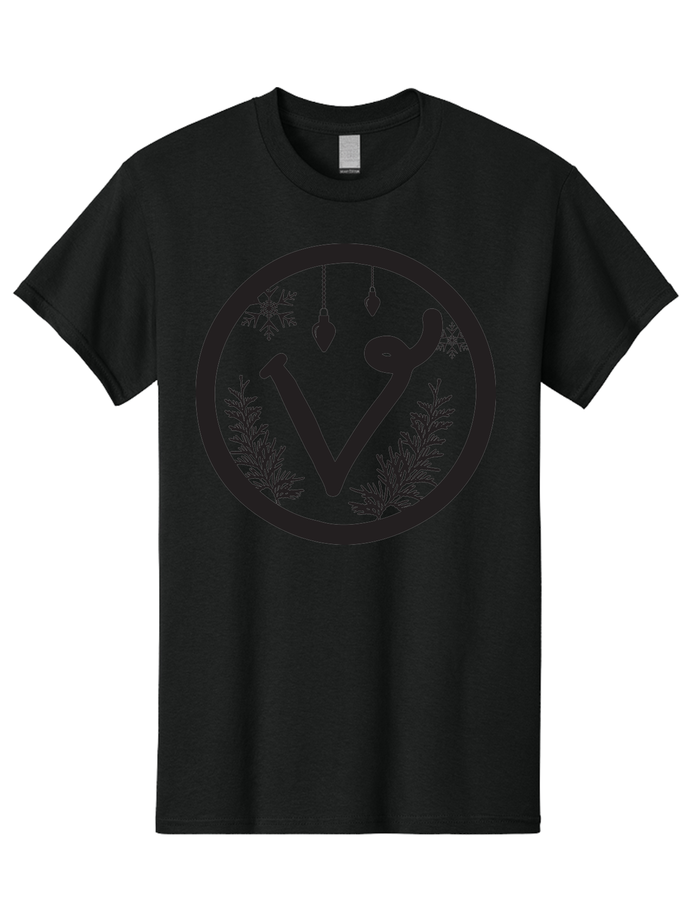 V-Rune-Symbol Men'S Graphic Tee, 100% Cotton, Comfortable Casual Summer Wear, Machine Washable, V Rune Symbol, Norse Mythology, Ancient Runes, Mystical Symbols, Winter Solstice, Snowflakes, Hanging Ornaments, Fir Branches, Mysticism, Aad279 5