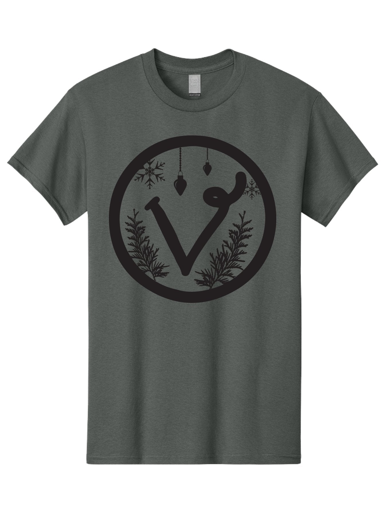 V-Rune-Symbol Men'S Graphic Tee, 100% Cotton, Comfortable Casual Summer Wear, Machine Washable, V Rune Symbol, Norse Mythology, Ancient Runes, Mystical Symbols, Winter Solstice, Snowflakes, Hanging Ornaments, Fir Branches, Mysticism, Aad279 6