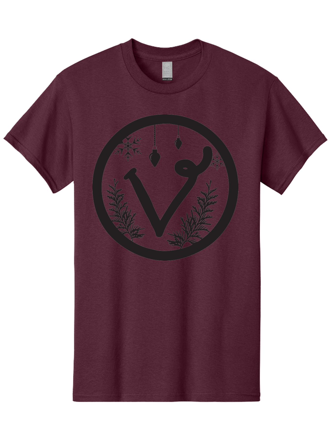 V-Rune-Symbol Men'S Graphic Tee, 100% Cotton, Comfortable Casual Summer Wear, Machine Washable, V Rune Symbol, Norse Mythology, Ancient Runes, Mystical Symbols, Winter Solstice, Snowflakes, Hanging Ornaments, Fir Branches, Mysticism, Aad279 29