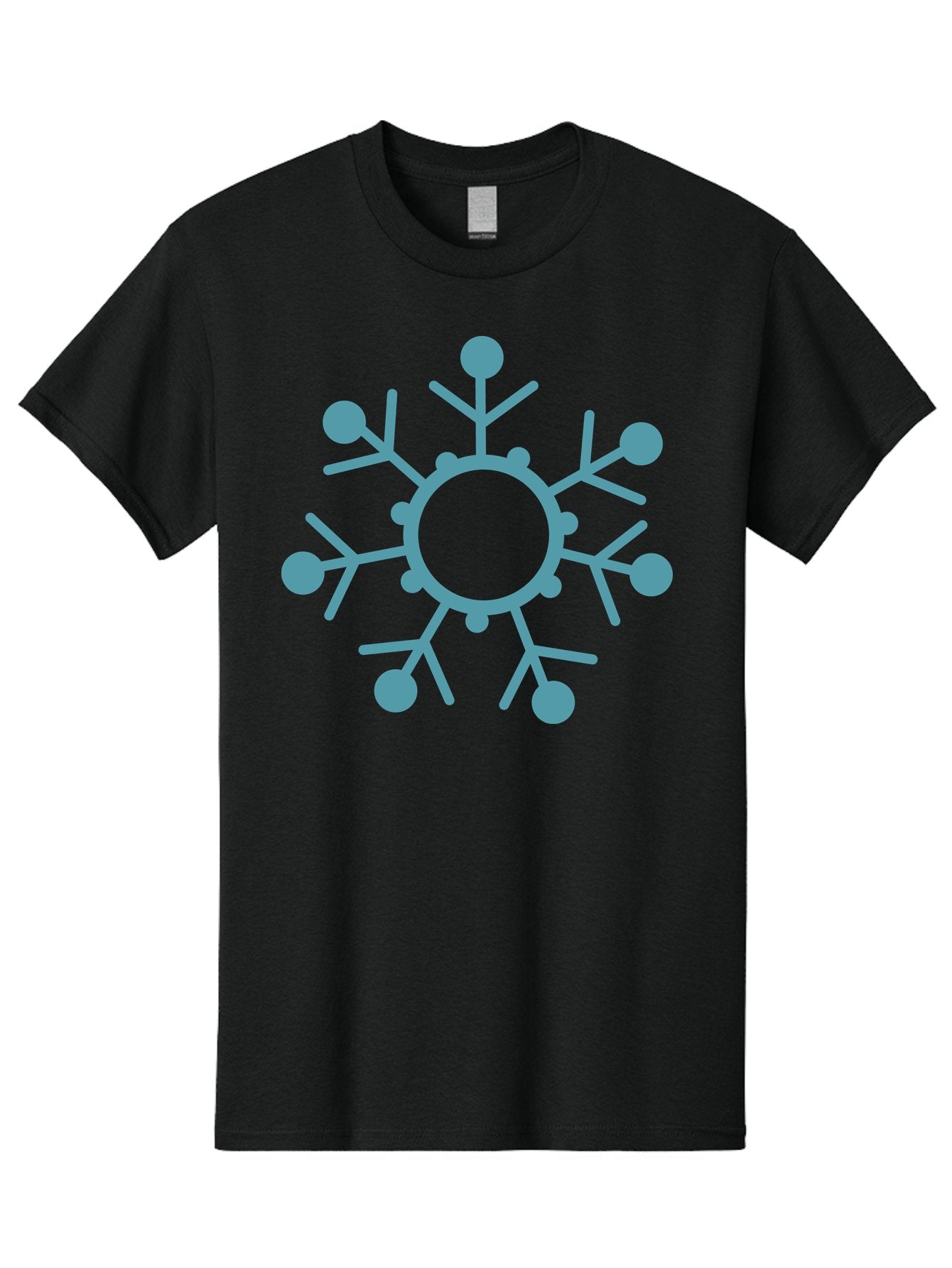 Virus Men'S Graphic Tee, 100% Cotton, Comfortable Casual Summer Wear, Machine Washable, Blue Snowflake, Winter Symbol, Frosty Design, Icy Pattern, Cold Weather Icon, Seasonal Graphic, Stylized Snowflake, Abstract Frost, Frozen Motif Aad280 15