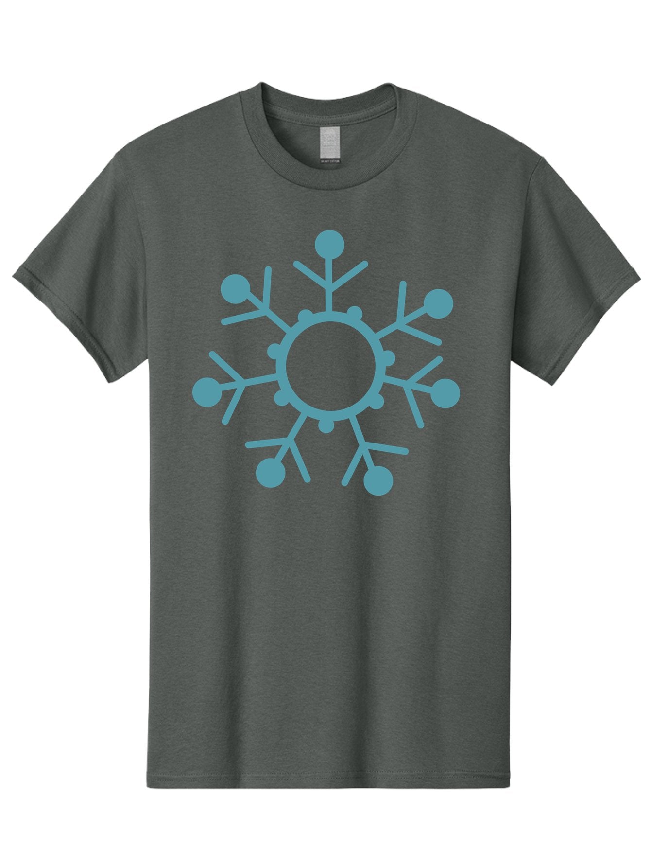 Virus Men'S Graphic Tee, 100% Cotton, Comfortable Casual Summer Wear, Machine Washable, Blue Snowflake, Winter Symbol, Frosty Design, Icy Pattern, Cold Weather Icon, Seasonal Graphic, Stylized Snowflake, Abstract Frost, Frozen Motif Aad280 11