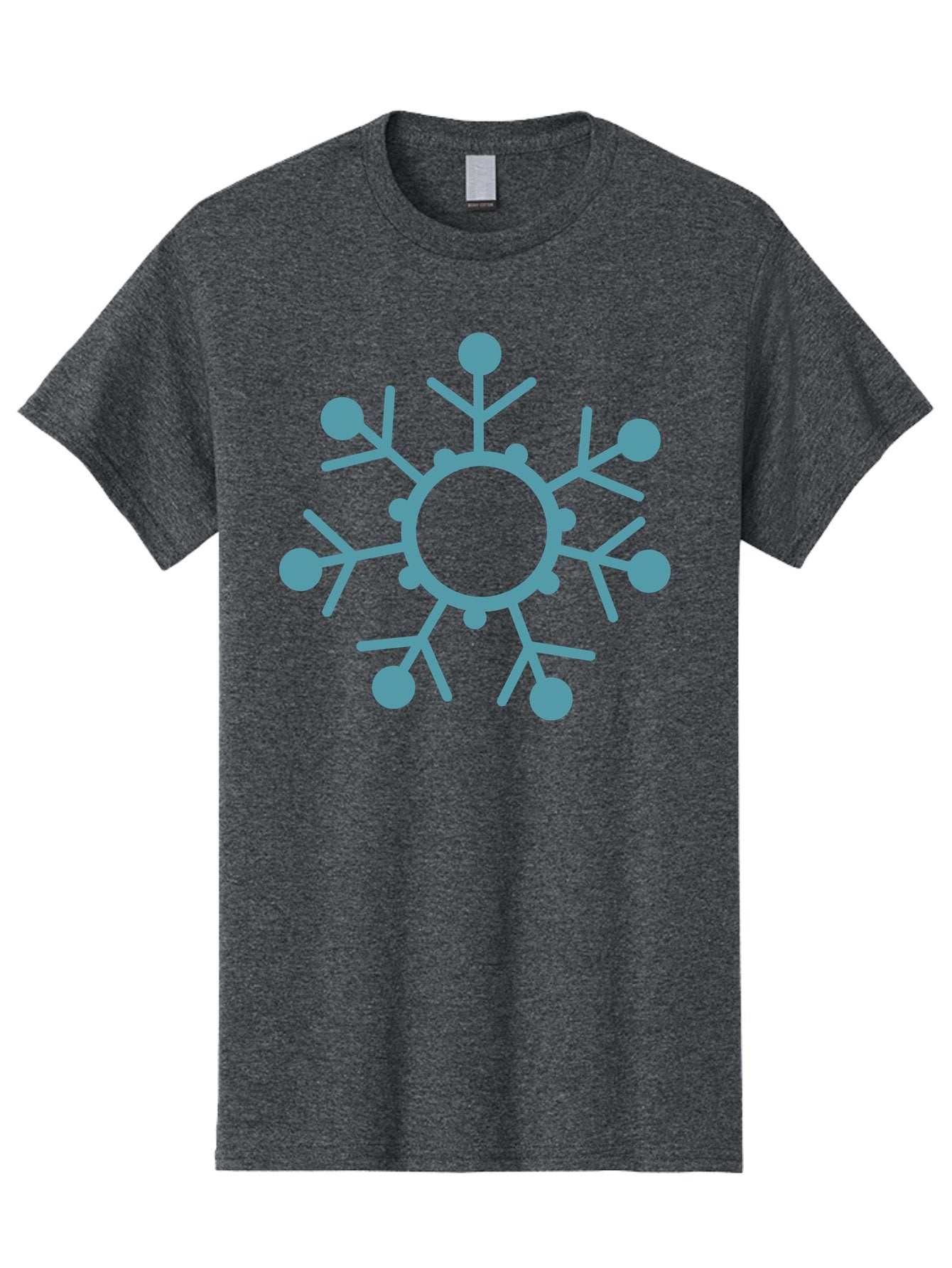 Virus Men'S Graphic Tee, 100% Cotton, Comfortable Casual Summer Wear, Machine Washable, Blue Snowflake, Winter Symbol, Frosty Design, Icy Pattern, Cold Weather Icon, Seasonal Graphic, Stylized Snowflake, Abstract Frost, Frozen Motif Aad280 10