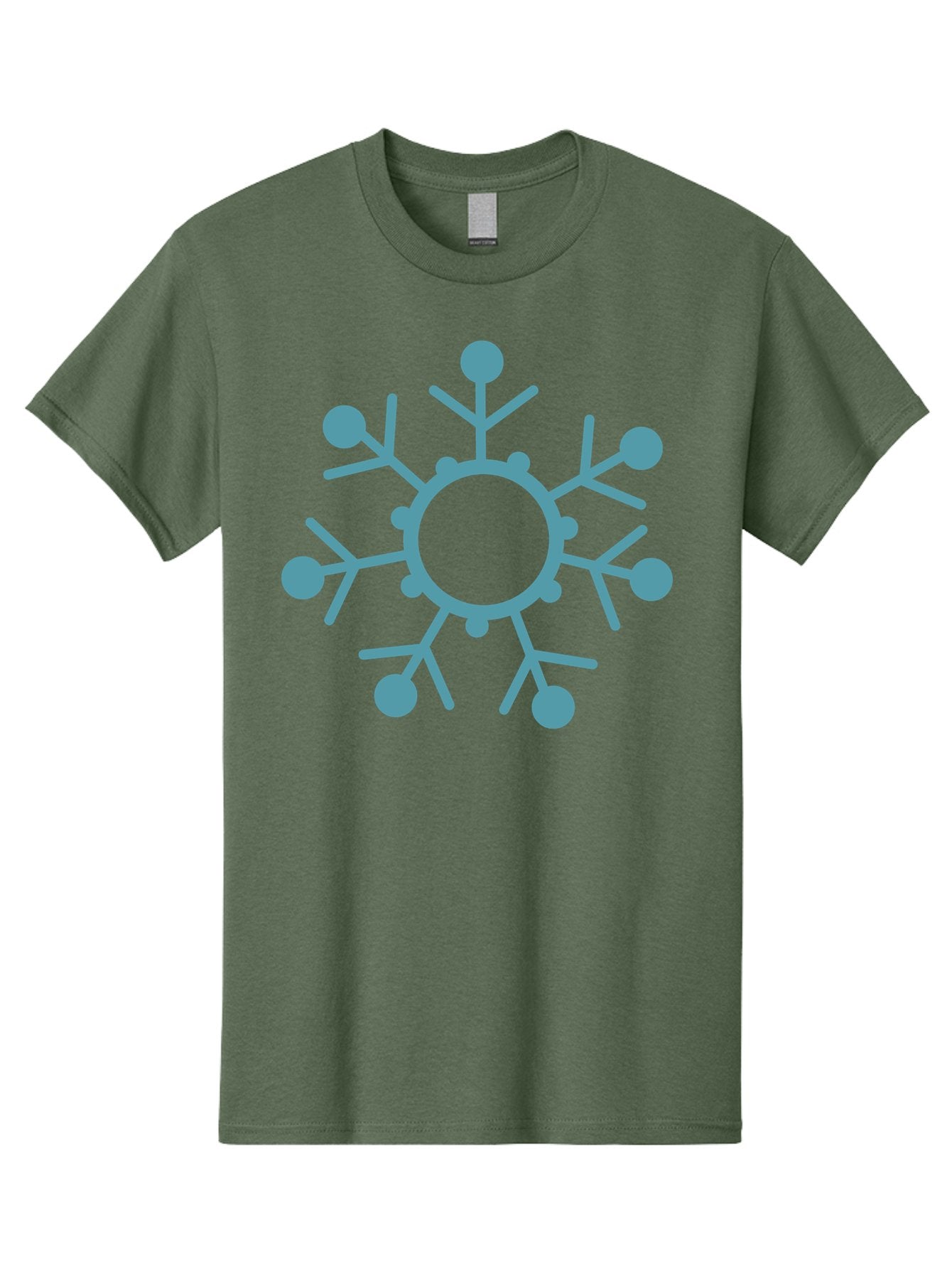 Virus Men'S Graphic Tee, 100% Cotton, Comfortable Casual Summer Wear, Machine Washable, Blue Snowflake, Winter Symbol, Frosty Design, Icy Pattern, Cold Weather Icon, Seasonal Graphic, Stylized Snowflake, Abstract Frost, Frozen Motif Aad280 13