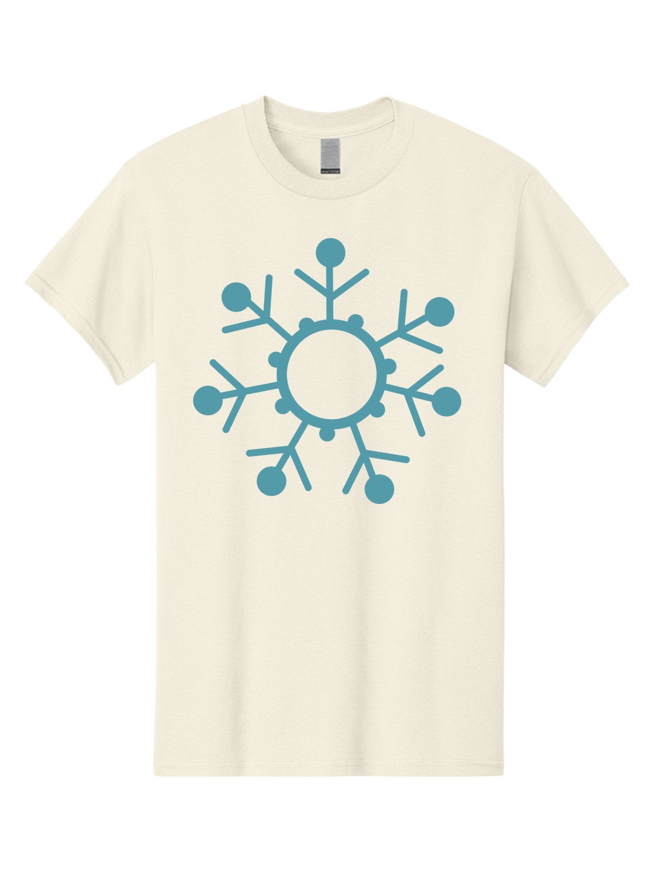 Virus Men'S Graphic Tee, 100% Cotton, Comfortable Casual Summer Wear, Machine Washable, Blue Snowflake, Winter Symbol, Frosty Design, Icy Pattern, Cold Weather Icon, Seasonal Graphic, Stylized Snowflake, Abstract Frost, Frozen Motif Aad280 5