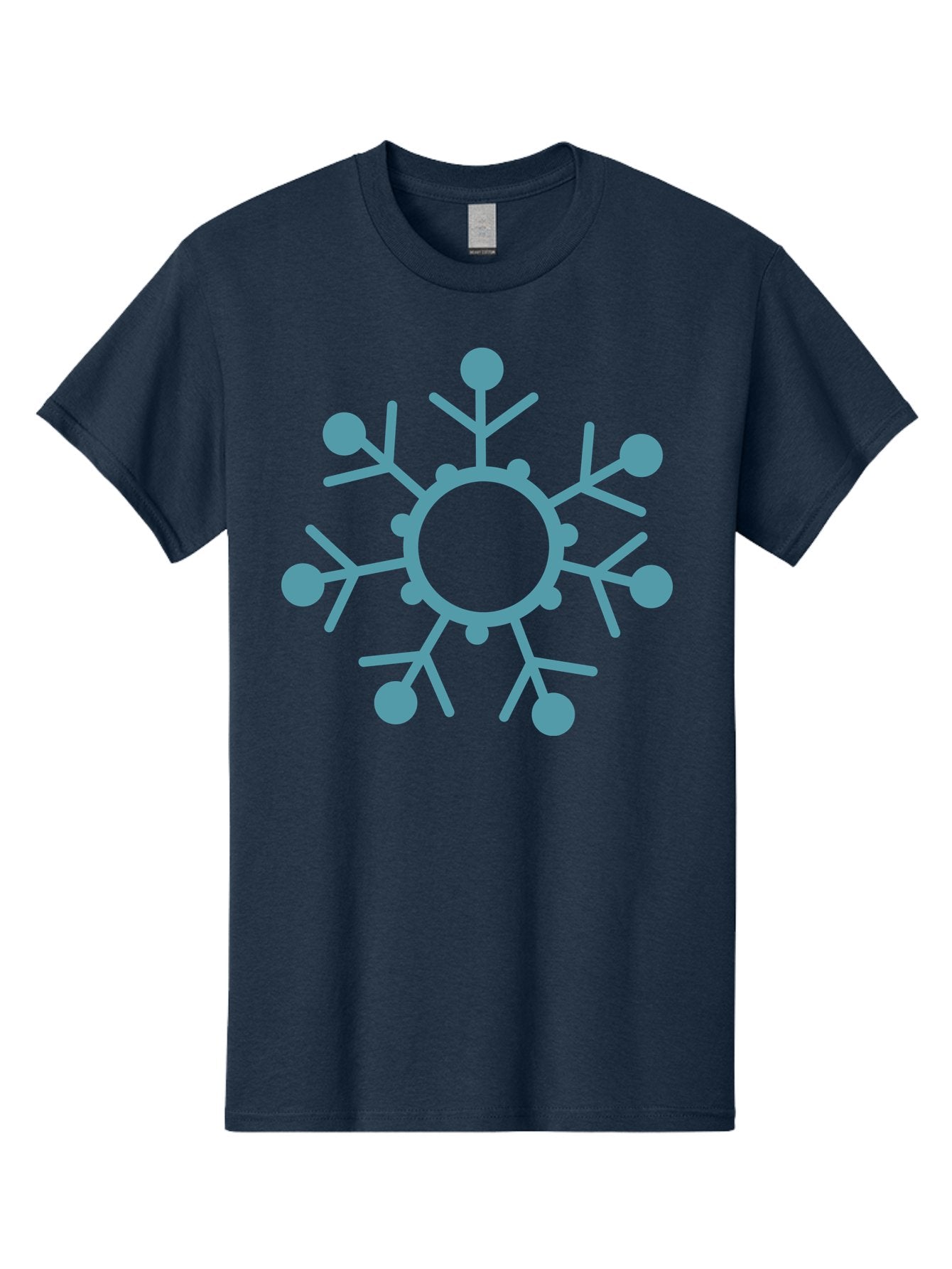 Virus Men'S Graphic Tee, 100% Cotton, Comfortable Casual Summer Wear, Machine Washable, Blue Snowflake, Winter Symbol, Frosty Design, Icy Pattern, Cold Weather Icon, Seasonal Graphic, Stylized Snowflake, Abstract Frost, Frozen Motif Aad280 8