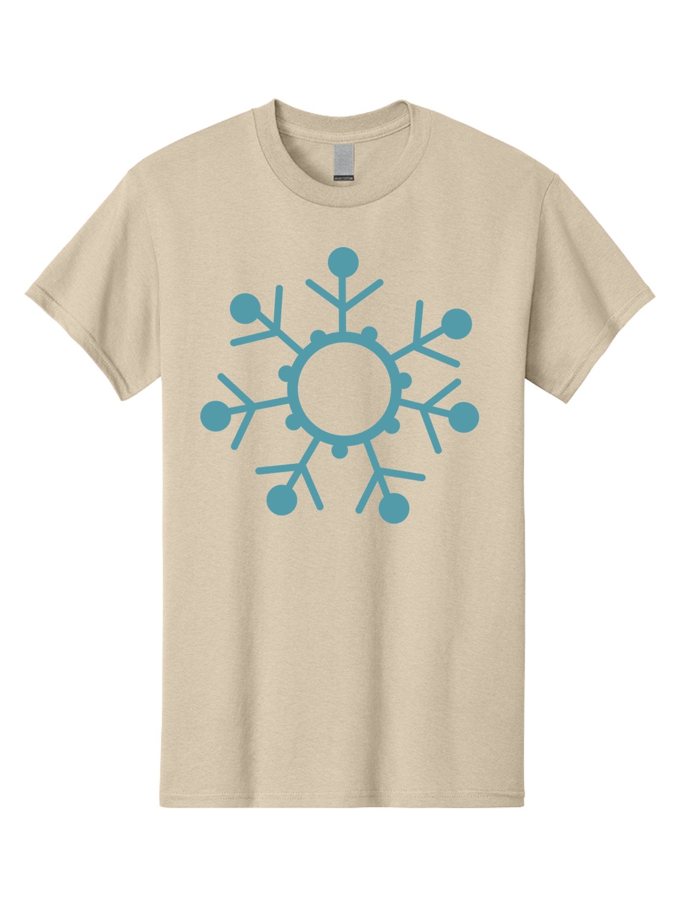 Virus Men'S Graphic Tee, 100% Cotton, Comfortable Casual Summer Wear, Machine Washable, Blue Snowflake, Winter Symbol, Frosty Design, Icy Pattern, Cold Weather Icon, Seasonal Graphic, Stylized Snowflake, Abstract Frost, Frozen Motif Aad280 7