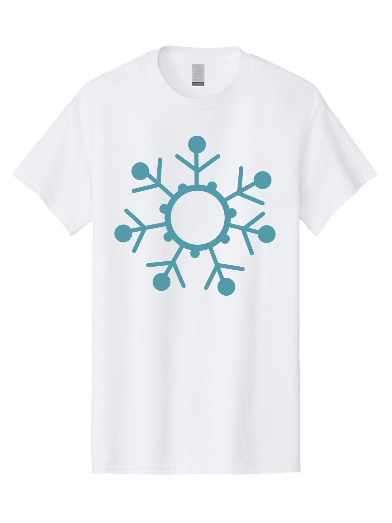 Virus Men'S Graphic Tee, 100% Cotton, Comfortable Casual Summer Wear, Machine Washable, Blue Snowflake, Winter Symbol, Frosty Design, Icy Pattern, Cold Weather Icon, Seasonal Graphic, Stylized Snowflake, Abstract Frost, Frozen Motif Aad280 6
