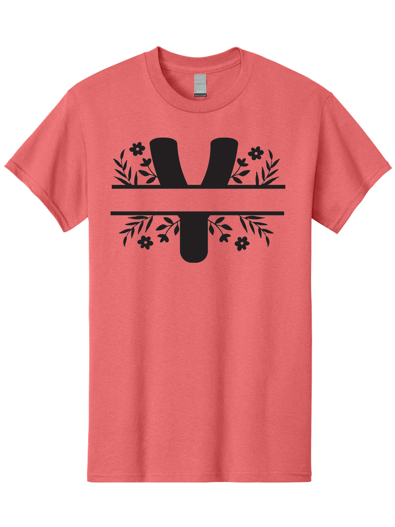 W-2 Men'S Graphic Tee, 100% Cotton, Comfortable Casual Summer Wear, Machine Washable, Stylized W Logo, Black Silhouettes, Floral Elements, Decorative Leaves, Flowers, Bold Typography, Modern Design, Logo Concept Aad282