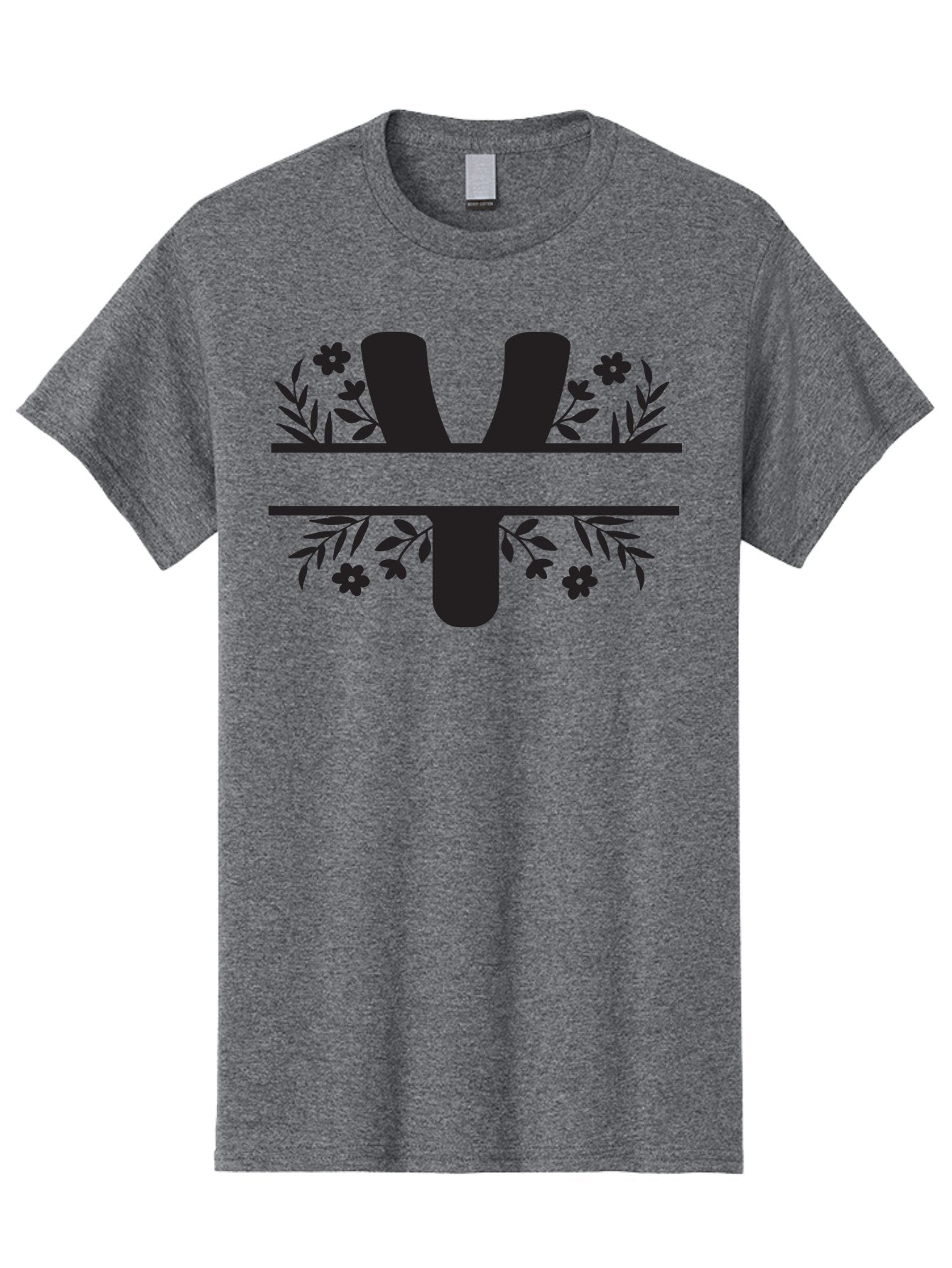 W-2 Men'S Graphic Tee, 100% Cotton, Comfortable Casual Summer Wear, Machine Washable, Stylized W Logo, Black Silhouettes, Floral Elements, Decorative Leaves, Flowers, Bold Typography, Modern Design, Logo Concept Aad282