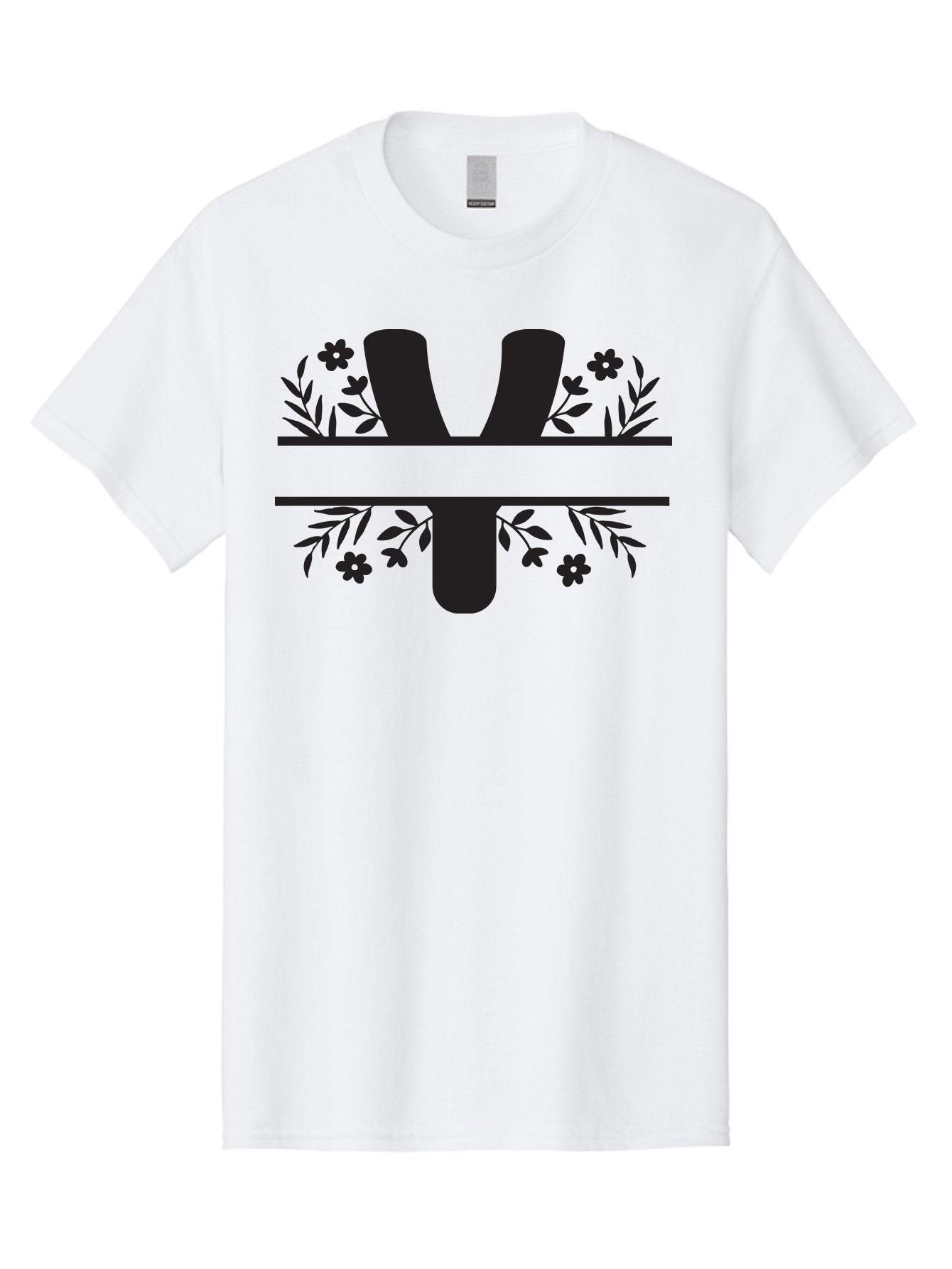 W-2 Men'S Graphic Tee, 100% Cotton, Comfortable Casual Summer Wear, Machine Washable, Stylized W Logo, Black Silhouettes, Floral Elements, Decorative Leaves, Flowers, Bold Typography, Modern Design, Logo Concept Aad282 10
