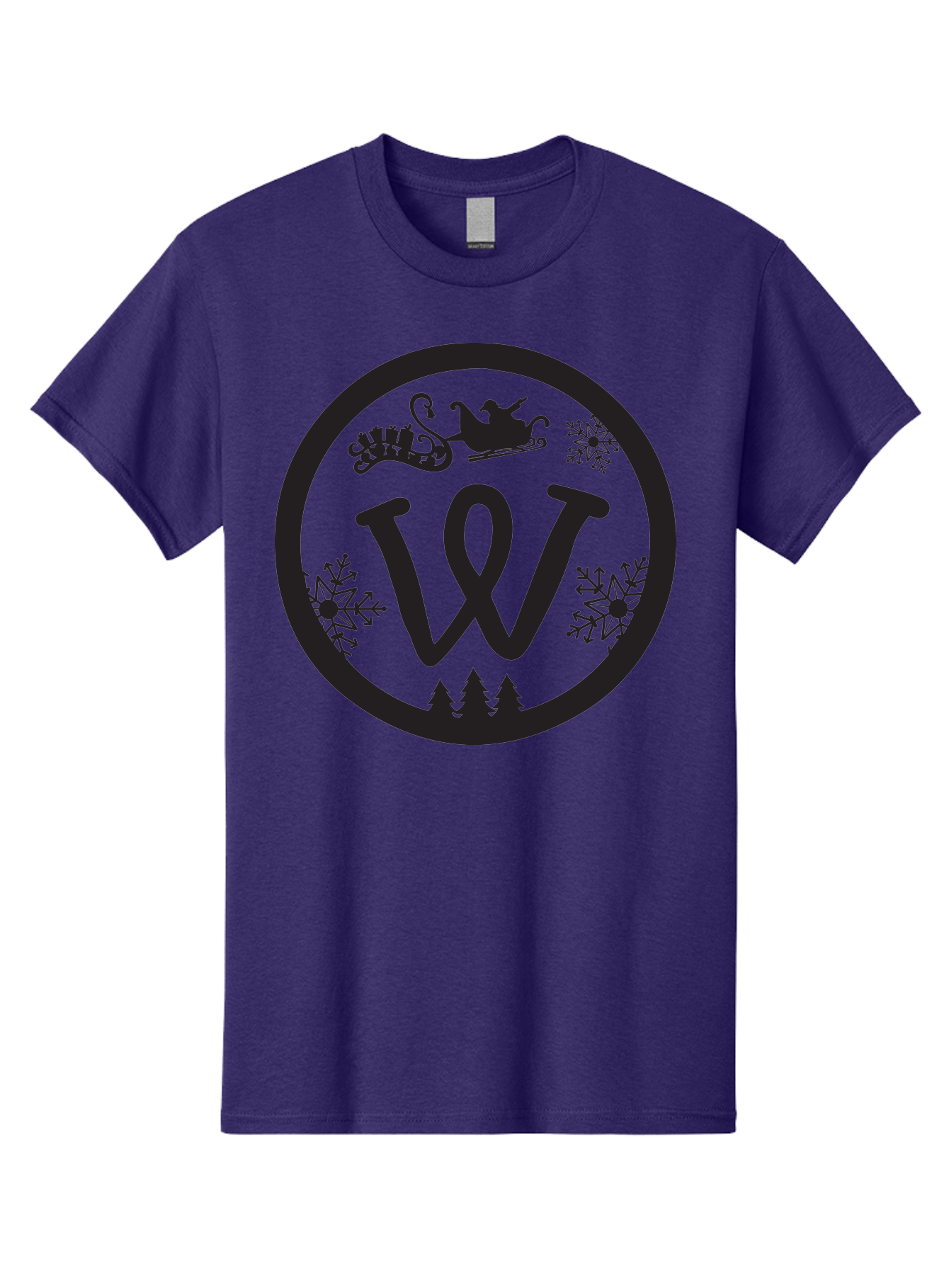 W Men'S Graphic Tee, 100% Cotton, Comfortable Casual Summer Wear, Machine Washable, Christmas Logo, Snowflakes, Christmas Trees, Santa Sleigh, Festive Design, Winter Wonderland, Holiday Graphics, Black And Green Theme Aad284 19