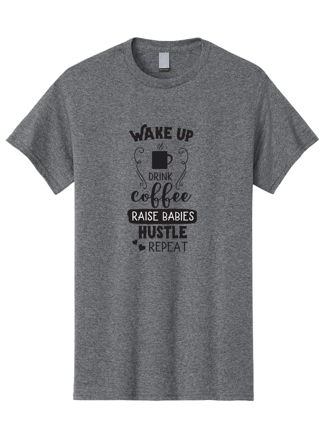 Wake-Up-Drink-Coffee Men'S Graphic Tee, 100% Cotton, Comfortable Casual Summer Wear, Machine Washable, Coffee Quote, Morning Motivation, Parenting Humor, Daily Grind, Coffee Lover, Hustle Culture, Mom Life, Funny Quote, Inspirational Quote Aad285