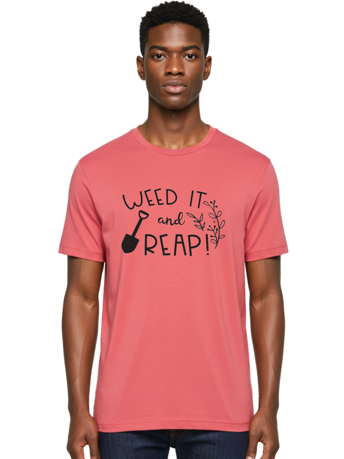 Weed-It-And-Reap Men'S Graphic Tee, 100% Cotton, Comfortable Casual Summer Wear, Machine Washable, Gardening Humor, Weed It And Reap, Funny Gardening Quote, Garden Inspiration, Shovel Illustration, Plant Design, Gardening Puns, Yard Work, Aad294 6