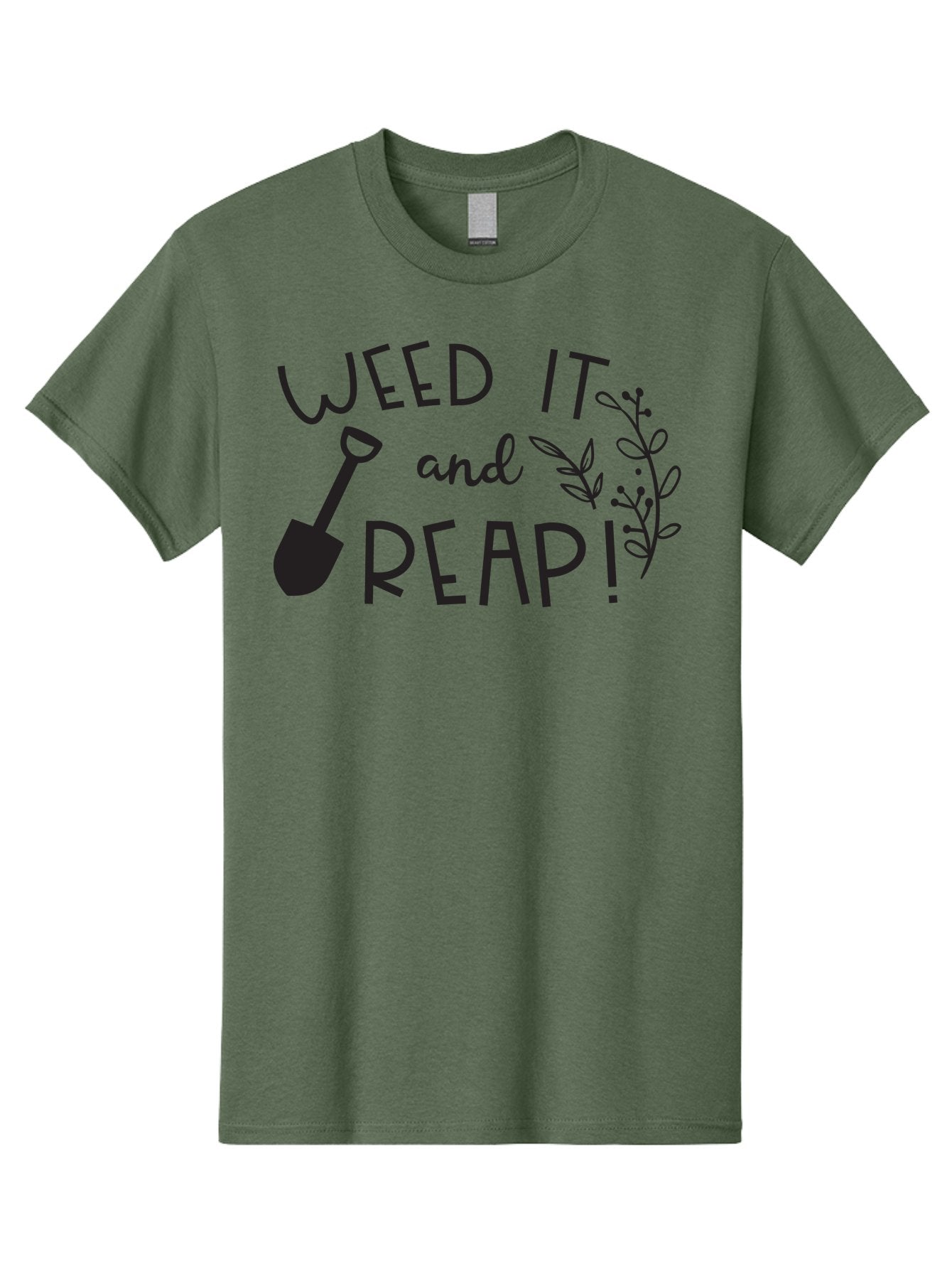 Weed-It-And-Reap Men'S Graphic Tee, 100% Cotton, Comfortable Casual Summer Wear, Machine Washable, Gardening Humor, Weed It And Reap, Funny Gardening Quote, Garden Inspiration, Shovel Illustration, Plant Design, Gardening Puns, Yard Work, Aad294 5