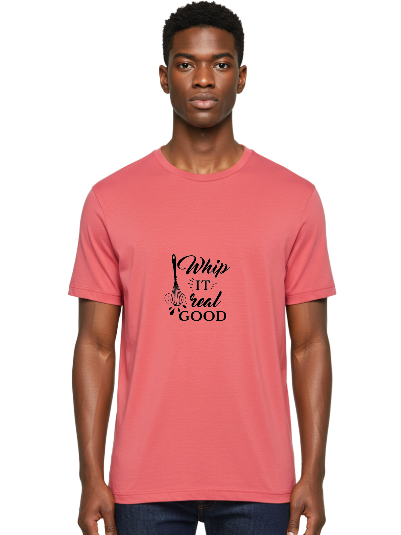 Whip-It-Real-Good Men'S Graphic Tee, 100% Cotton, Comfortable Casual Summer Wear, Machine Washable, Whisk Illustration, Cooking Inspiration, Baking Motivation, Kitchen Decor, Foodie Quote, Culinary Art, Recipe Graphics Aad311 4