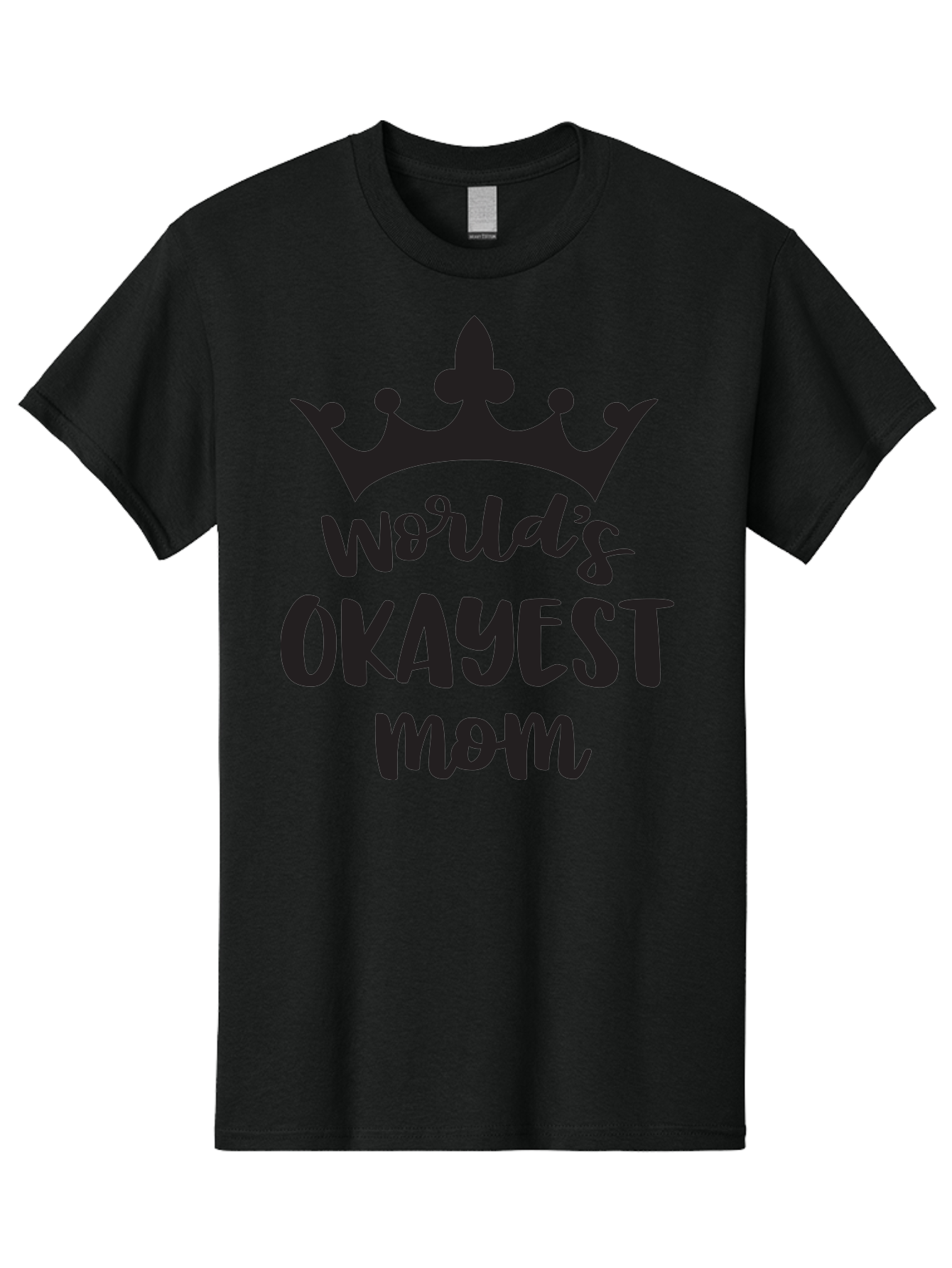 World-S-Okayest-Mom Men'S Graphic Tee, 100% Cotton, Comfortable Casual Summer Wear, Machine Washable, Funny Mom Quote, Okayest Mom, Mother'S Day Gift, Mom Humor, Crown Design, Playful Typography, Mom'S Day, Funny Crown Aad317 29