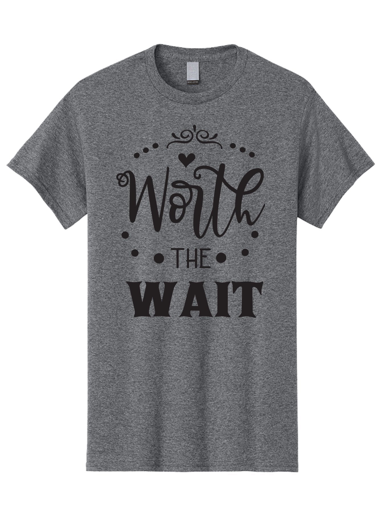 Worth-The-Wait-1 Men'S Graphic Tee, 100% Cotton, Comfortable Casual Summer Wear, Machine Washable, Motivational Quote, Worth The Wait, Inspirational Phrase, Waiting Is Worth It, Patience Is A Virtue, Positive Affirmation, Encouraging Words Aad318 6
