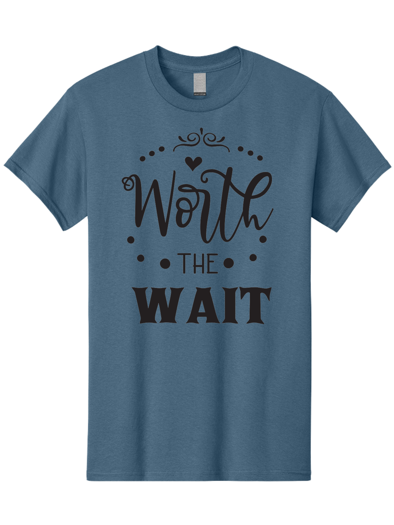Worth-The-Wait-1 Men'S Graphic Tee, 100% Cotton, Comfortable Casual Summer Wear, Machine Washable, Motivational Quote, Worth The Wait, Inspirational Phrase, Waiting Is Worth It, Patience Is A Virtue, Positive Affirmation, Encouraging Words Aad318 5