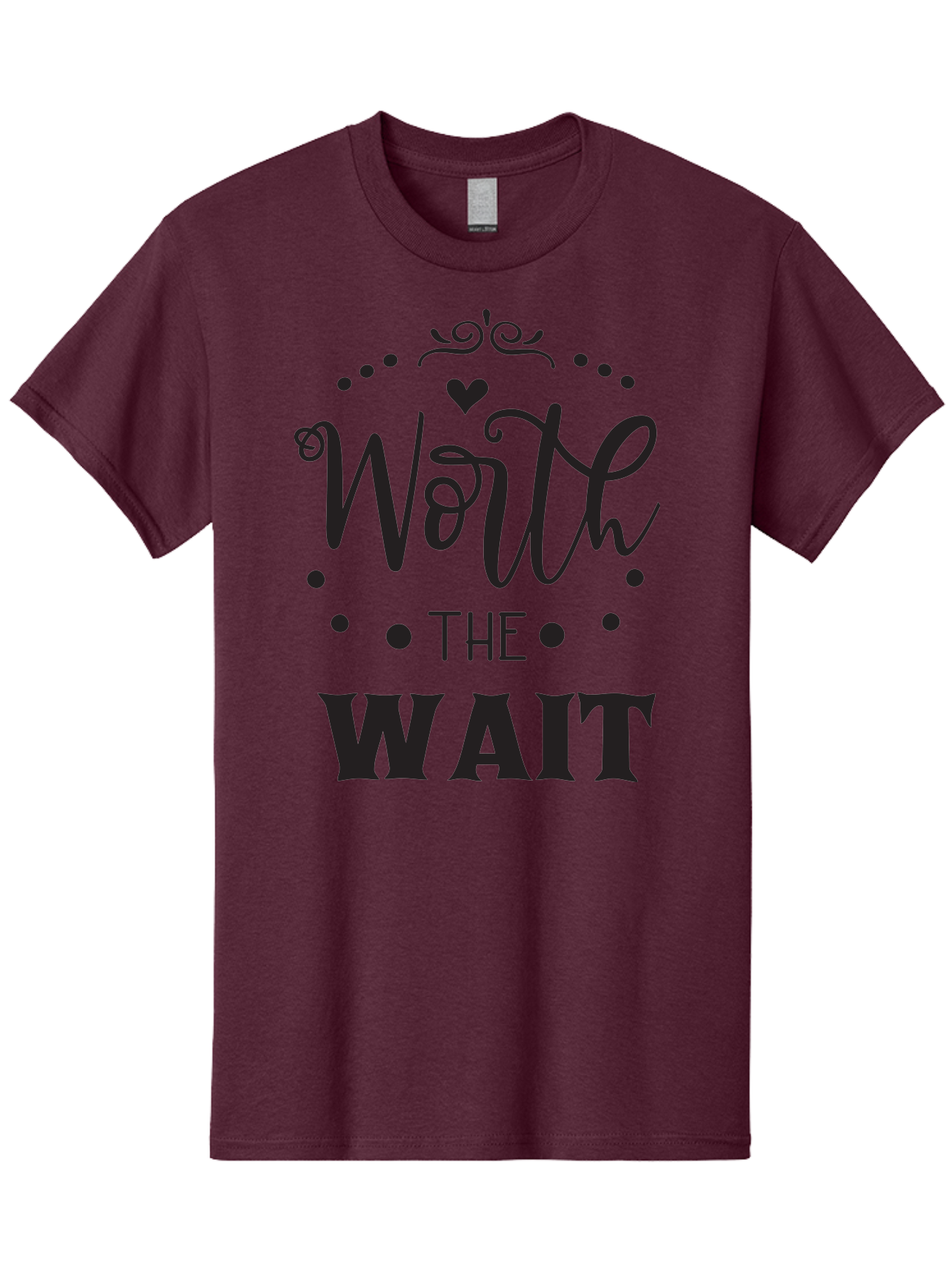 Worth-The-Wait-1 Men'S Graphic Tee, 100% Cotton, Comfortable Casual Summer Wear, Machine Washable, Motivational Quote, Worth The Wait, Inspirational Phrase, Waiting Is Worth It, Patience Is A Virtue, Positive Affirmation, Encouraging Words Aad318 19