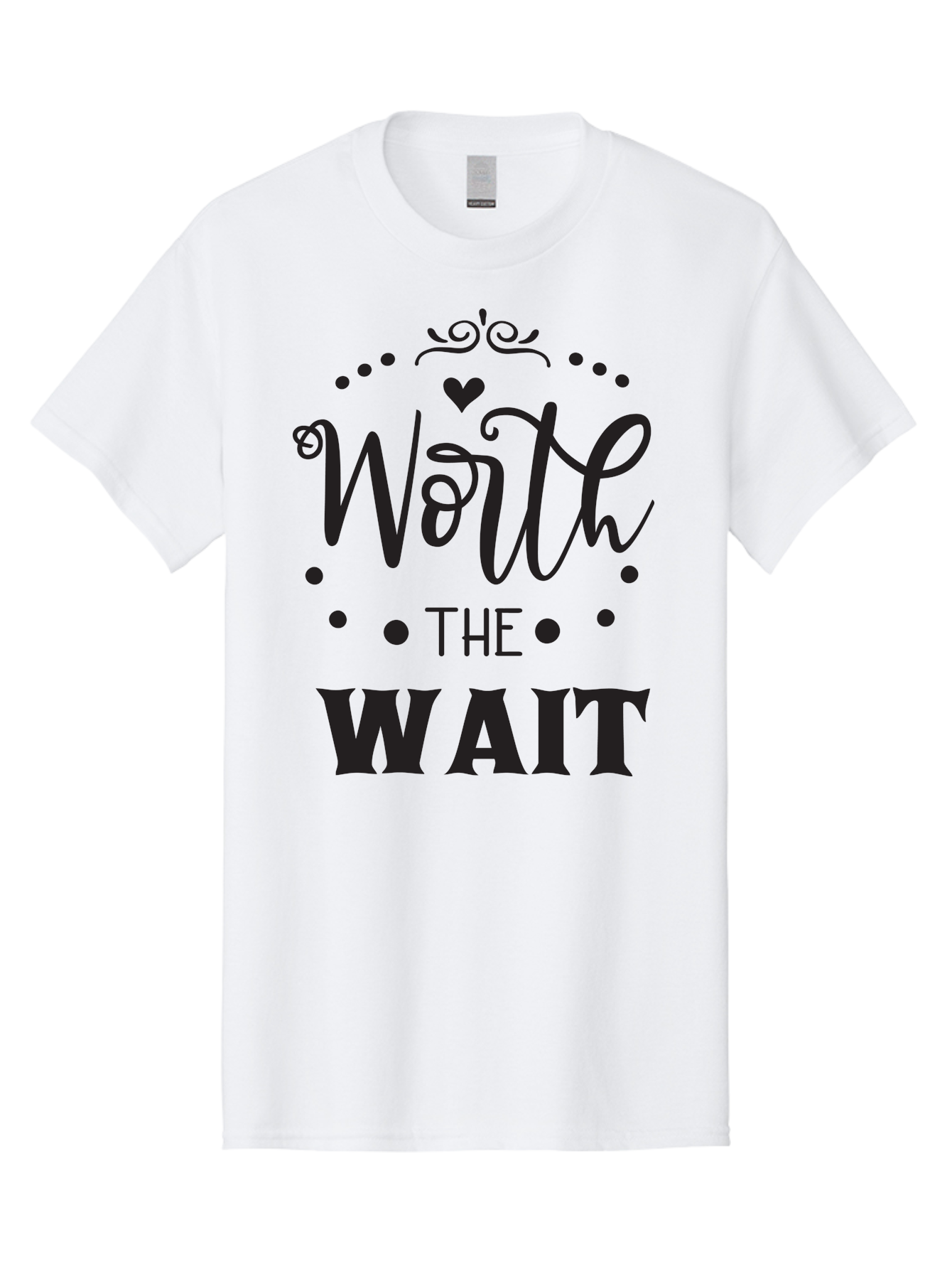 Worth-The-Wait-1 Men'S Graphic Tee, 100% Cotton, Comfortable Casual Summer Wear, Machine Washable, Motivational Quote, Worth The Wait, Inspirational Phrase, Waiting Is Worth It, Patience Is A Virtue, Positive Affirmation, Encouraging Words Aad318 27