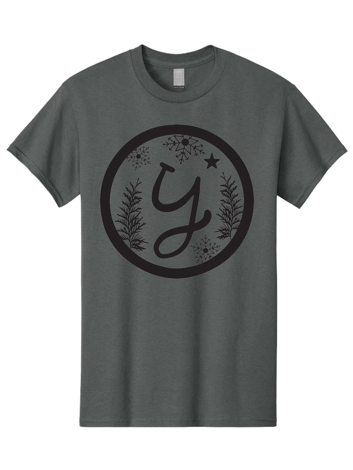 Y Men'S Graphic Tee, 100% Cotton, Comfortable Casual Summer Wear, Machine Washable, Christmas Decoration, Festive Design, Snowflakes, Star, Holiday Theme, Winter Wonderland, Y Logo, Seasonal Graphics, Festive Typography Aad324 29