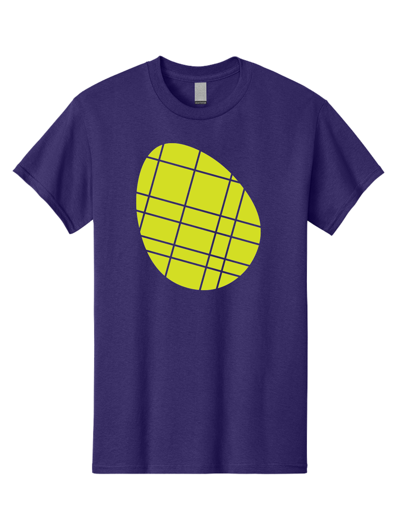 Yellow-Grid Men'S Graphic Tee, 100% Cotton, Comfortable Casual Summer Wear, Machine Washable, Yellow Circle, Grid Pattern, Geometric Shape, Modern Design, Abstract Art, Simple Graphics, Grid Lines, Vibrant Colors Aad326 29