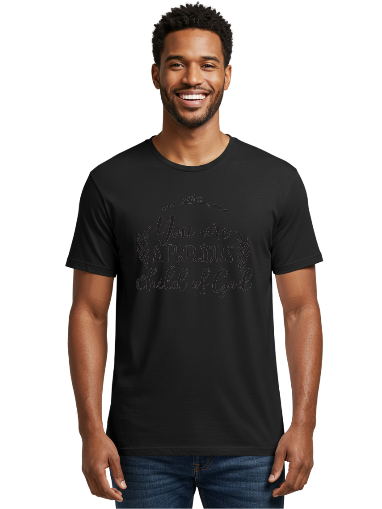 You-Are-A-Precious-Child-Of-God Men'S Graphic Tee, 100% Cotton, Comfortable Casual Summer Wear, Machine Washable, Inspirational Quote, Motivational Quote, Uplifting Message, Positive Affirmation, Child Of God, Precious Child, Aad329 16
