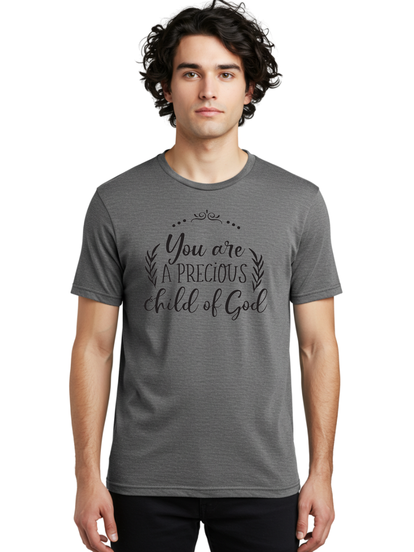 You-Are-A-Precious-Child-Of-God Men'S Graphic Tee, 100% Cotton, Comfortable Casual Summer Wear, Machine Washable, Inspirational Quote, Motivational Quote, Uplifting Message, Positive Affirmation, Child Of God, Precious Child, Aad329 12