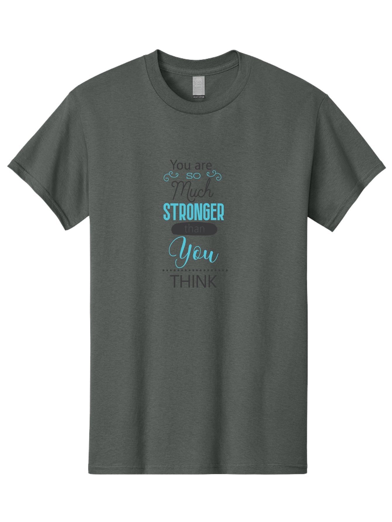 You-Are-Much-Stronger-Than-You-Think Men'S Graphic Tee, 100% Cotton, Comfortable Casual Summer Wear, Machine Washable, Motivational Quote, Inspirational Message, Empowerment, Confidence Booster, Positive Affirmation, Inner Strength Aad331 12