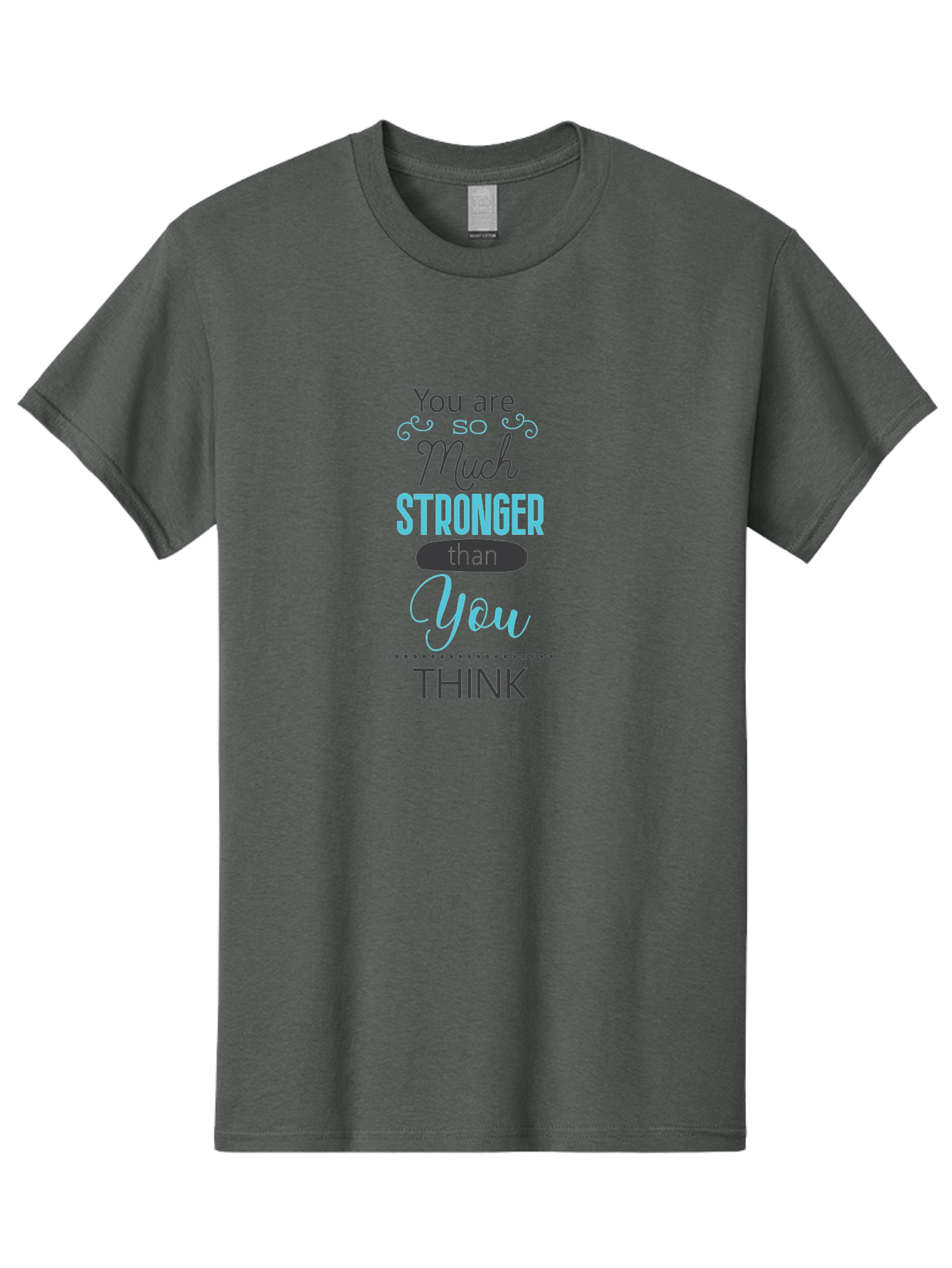 You-Are-Much-Stronger-Than-You-Think Men'S Graphic Tee, 100% Cotton, Comfortable Casual Summer Wear, Machine Washable, Motivational Quote, Inspirational Message, Empowerment, Confidence Booster, Positive Affirmation, Inner Strength Aad331 5