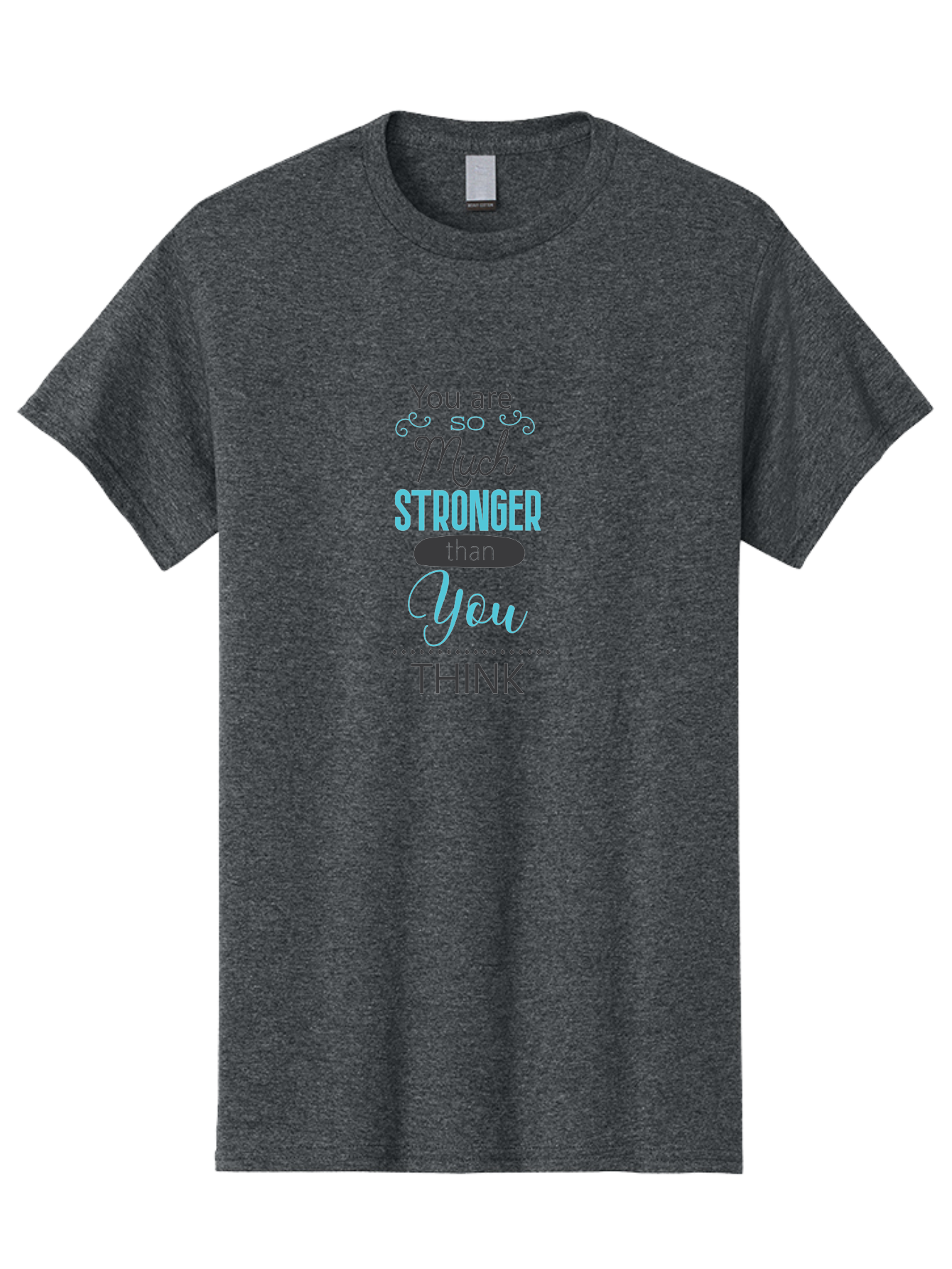 You-Are-Much-Stronger-Than-You-Think Men'S Graphic Tee, 100% Cotton, Comfortable Casual Summer Wear, Machine Washable, Motivational Quote, Inspirational Message, Empowerment, Confidence Booster, Positive Affirmation, Inner Strength Aad331 21