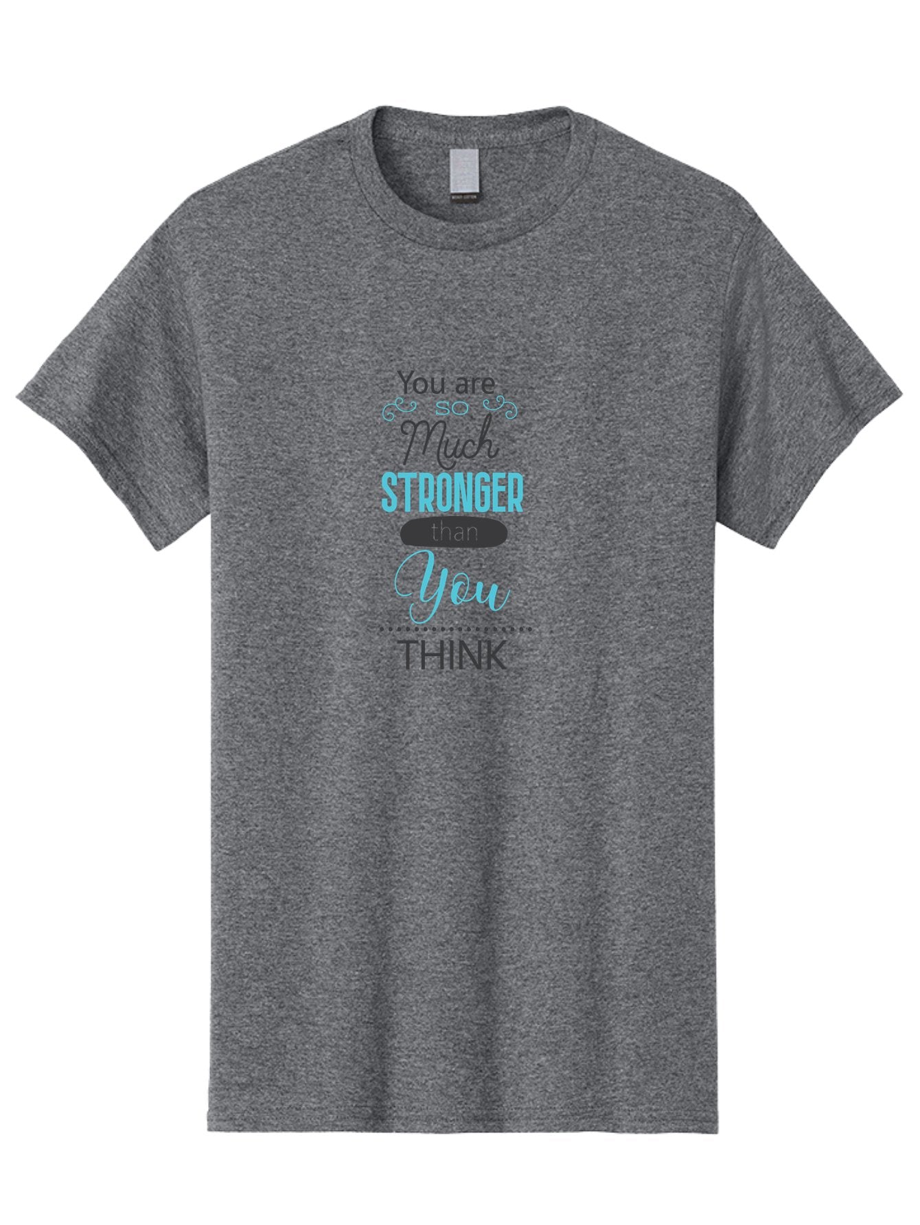 You-Are-Much-Stronger-Than-You-Think Men'S Graphic Tee, 100% Cotton, Comfortable Casual Summer Wear, Machine Washable, Motivational Quote, Inspirational Message, Empowerment, Confidence Booster, Positive Affirmation, Inner Strength Aad331 7