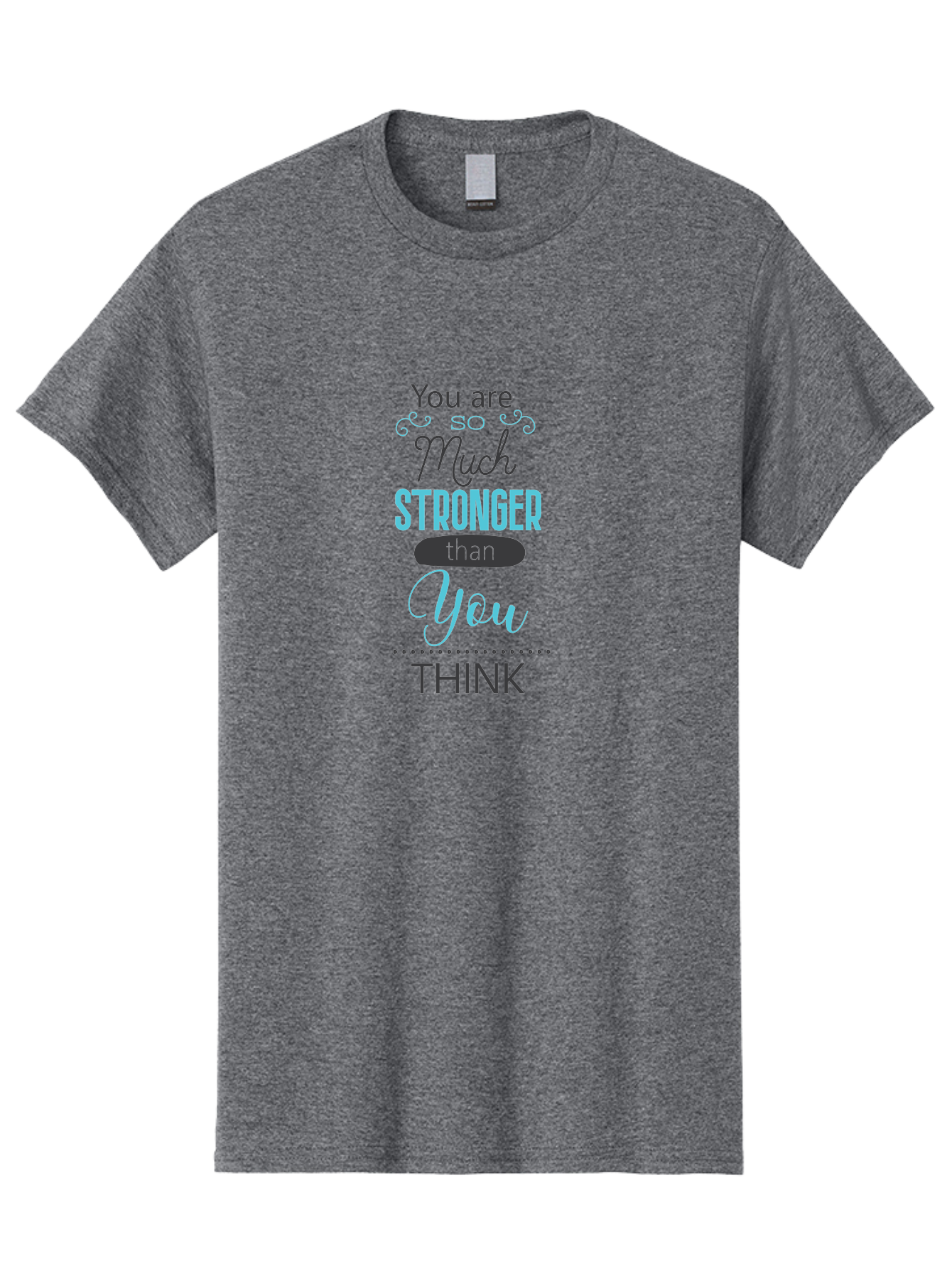 You-Are-Much-Stronger-Than-You-Think Men'S Graphic Tee, 100% Cotton, Comfortable Casual Summer Wear, Machine Washable, Motivational Quote, Inspirational Message, Empowerment, Confidence Booster, Positive Affirmation, Inner Strength Aad331 25