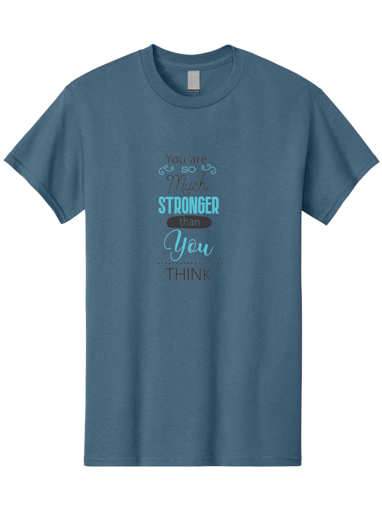 You-Are-Much-Stronger-Than-You-Think Men'S Graphic Tee, 100% Cotton, Comfortable Casual Summer Wear, Machine Washable, Motivational Quote, Inspirational Message, Empowerment, Confidence Booster, Positive Affirmation, Inner Strength Aad331 3