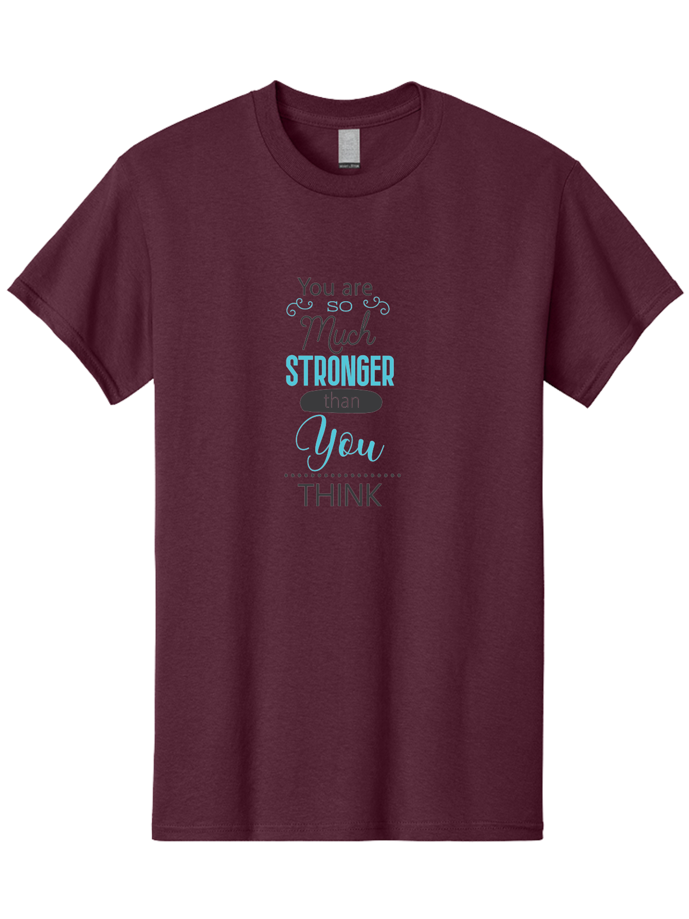 You-Are-Much-Stronger-Than-You-Think Men'S Graphic Tee, 100% Cotton, Comfortable Casual Summer Wear, Machine Washable, Motivational Quote, Inspirational Message, Empowerment, Confidence Booster, Positive Affirmation, Inner Strength Aad331 7