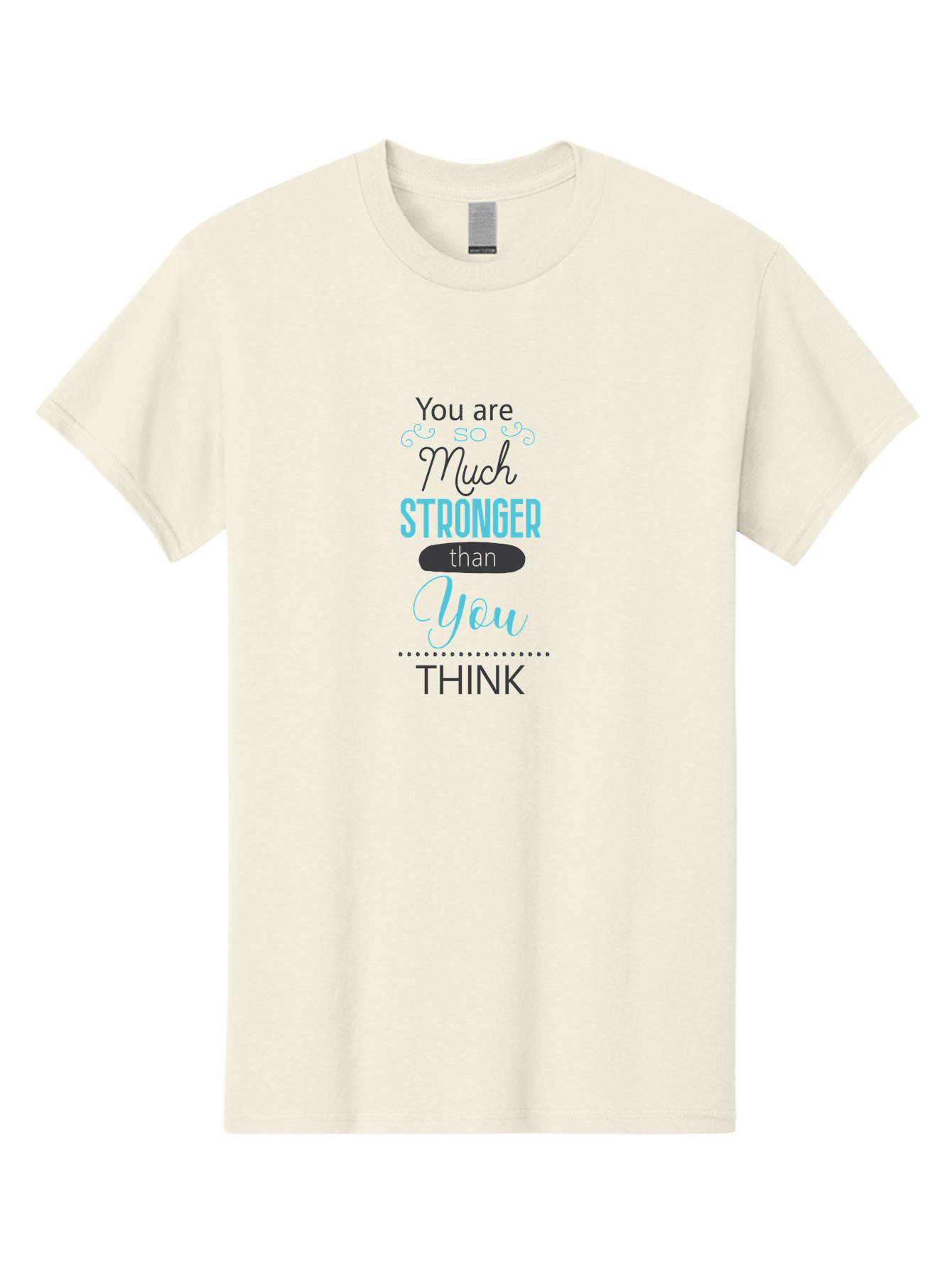 You-Are-Much-Stronger-Than-You-Think Men'S Graphic Tee, 100% Cotton, Comfortable Casual Summer Wear, Machine Washable, Motivational Quote, Inspirational Message, Empowerment, Confidence Booster, Positive Affirmation, Inner Strength Aad331 17