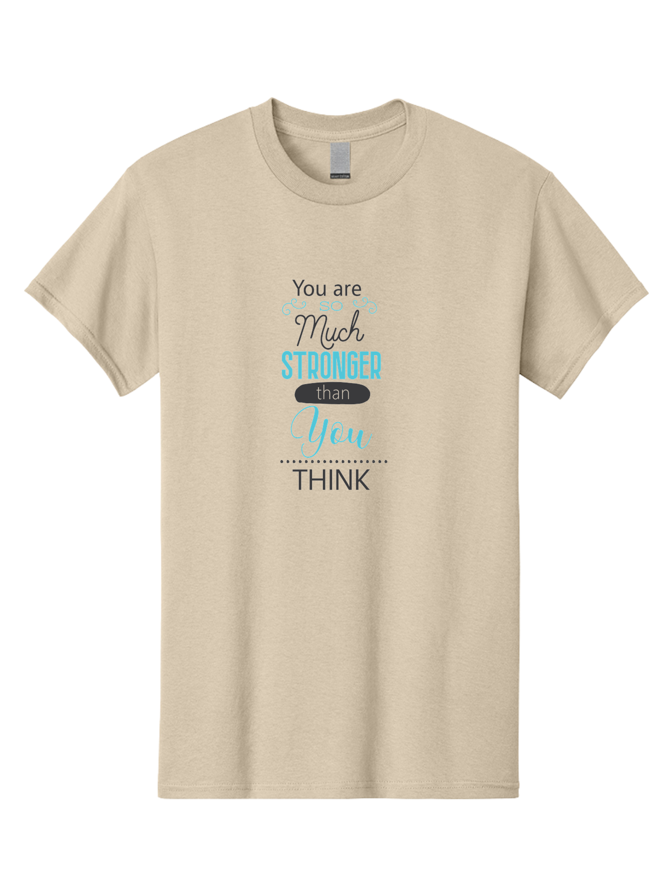 You-Are-Much-Stronger-Than-You-Think Men'S Graphic Tee, 100% Cotton, Comfortable Casual Summer Wear, Machine Washable, Motivational Quote, Inspirational Message, Empowerment, Confidence Booster, Positive Affirmation, Inner Strength Aad331 27