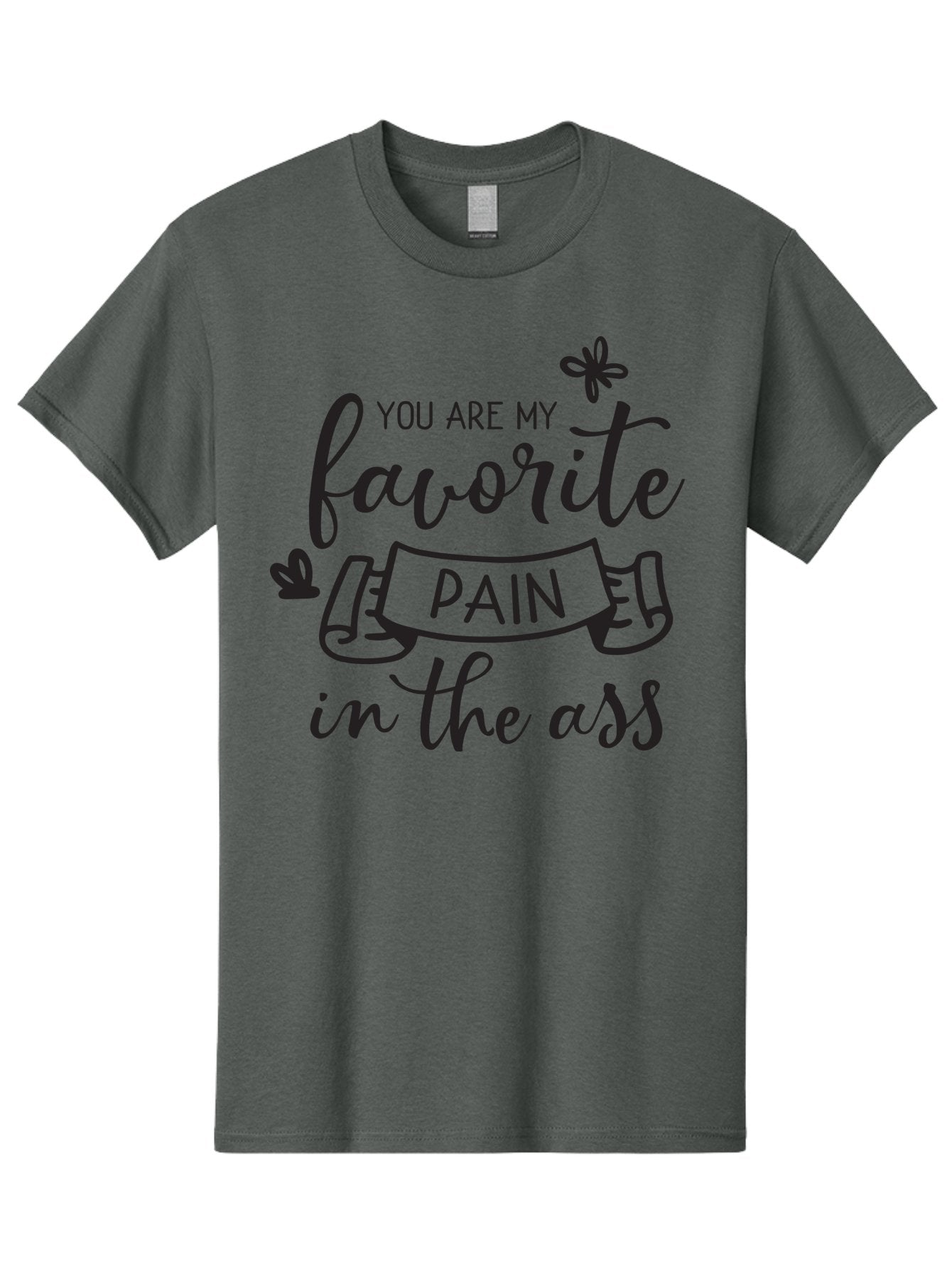 You-Are-My-Favorite-Pain-In-The-Ass Men'S Graphic Tee, 100% Cotton, Comfortable Casual Summer Wear, Machine Washable, Sarcastic Quotes, Funny Sayings, Quirky Humor, Playful Banter, Cheeky Phrases, Witty Remarks, Sassy Expressions, Aad332 11